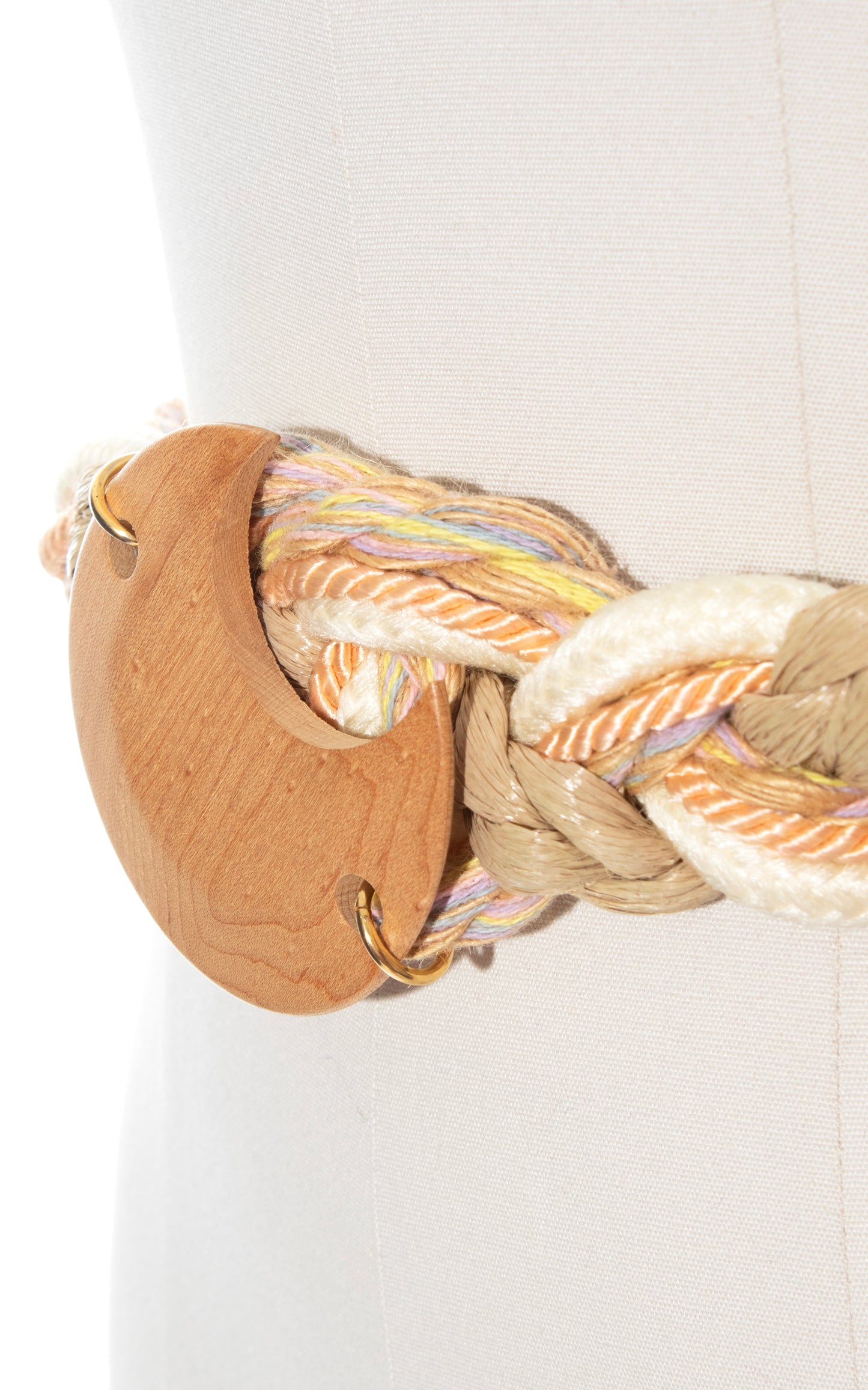 1980s Wooden Moon Braided Belt | medium