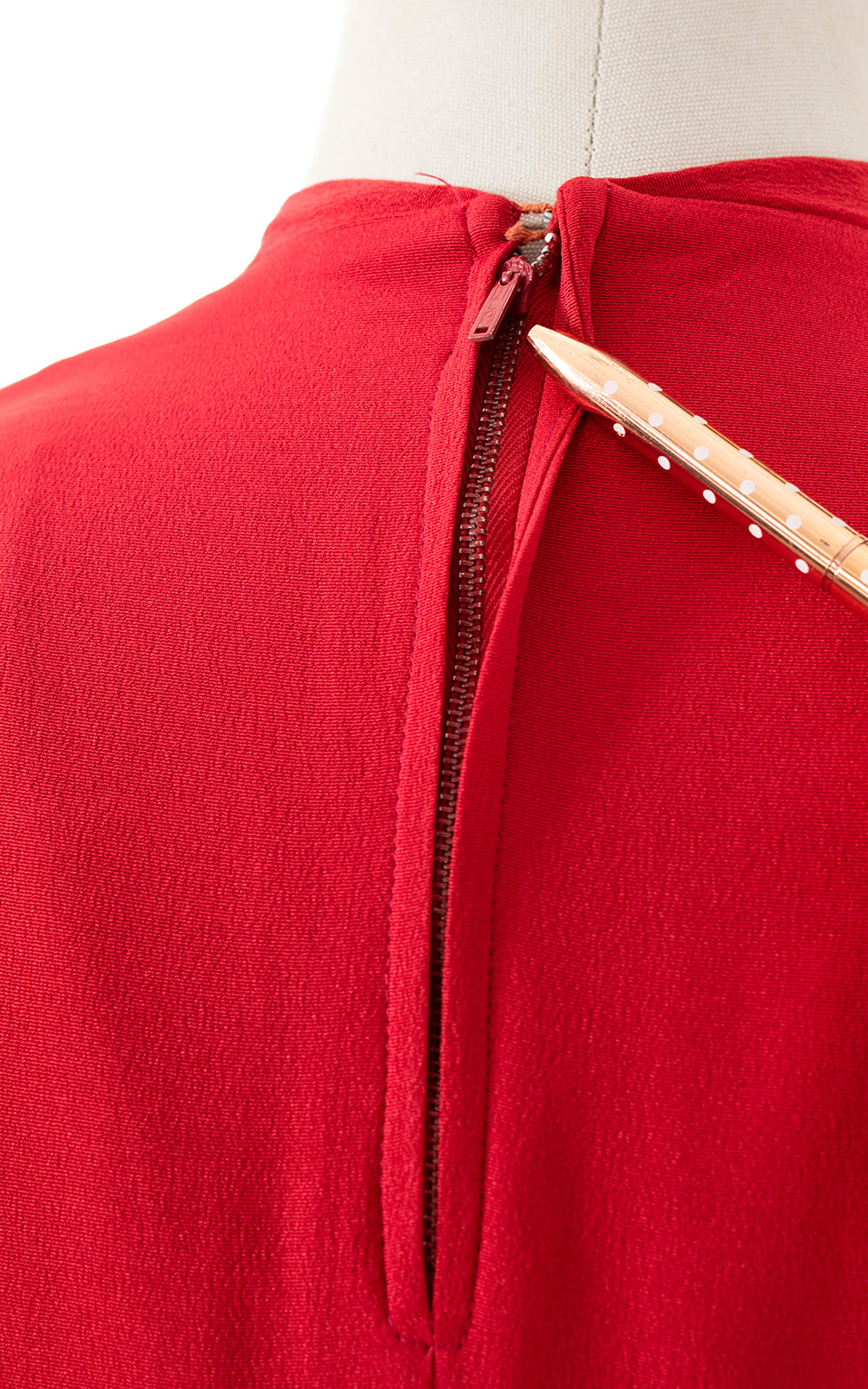1940s Red Rayon Dress | medium