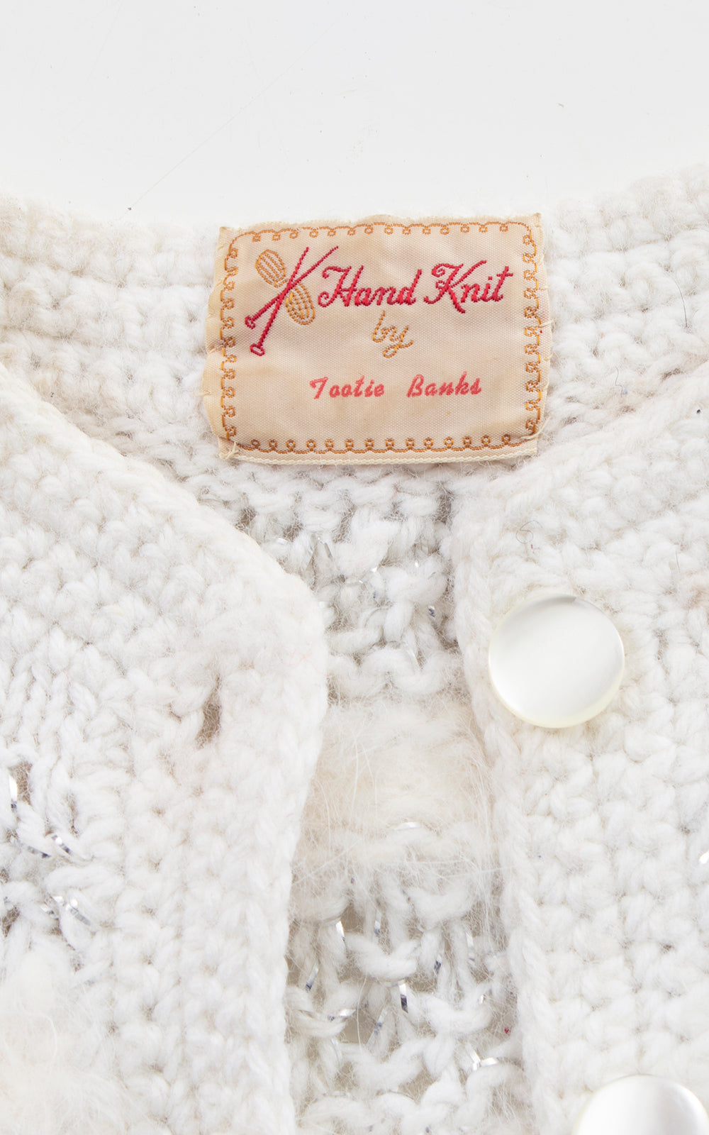 BLV x DEANNA || 1960s Hand-Knit Cardigan with Angora & Lurex | small/medium