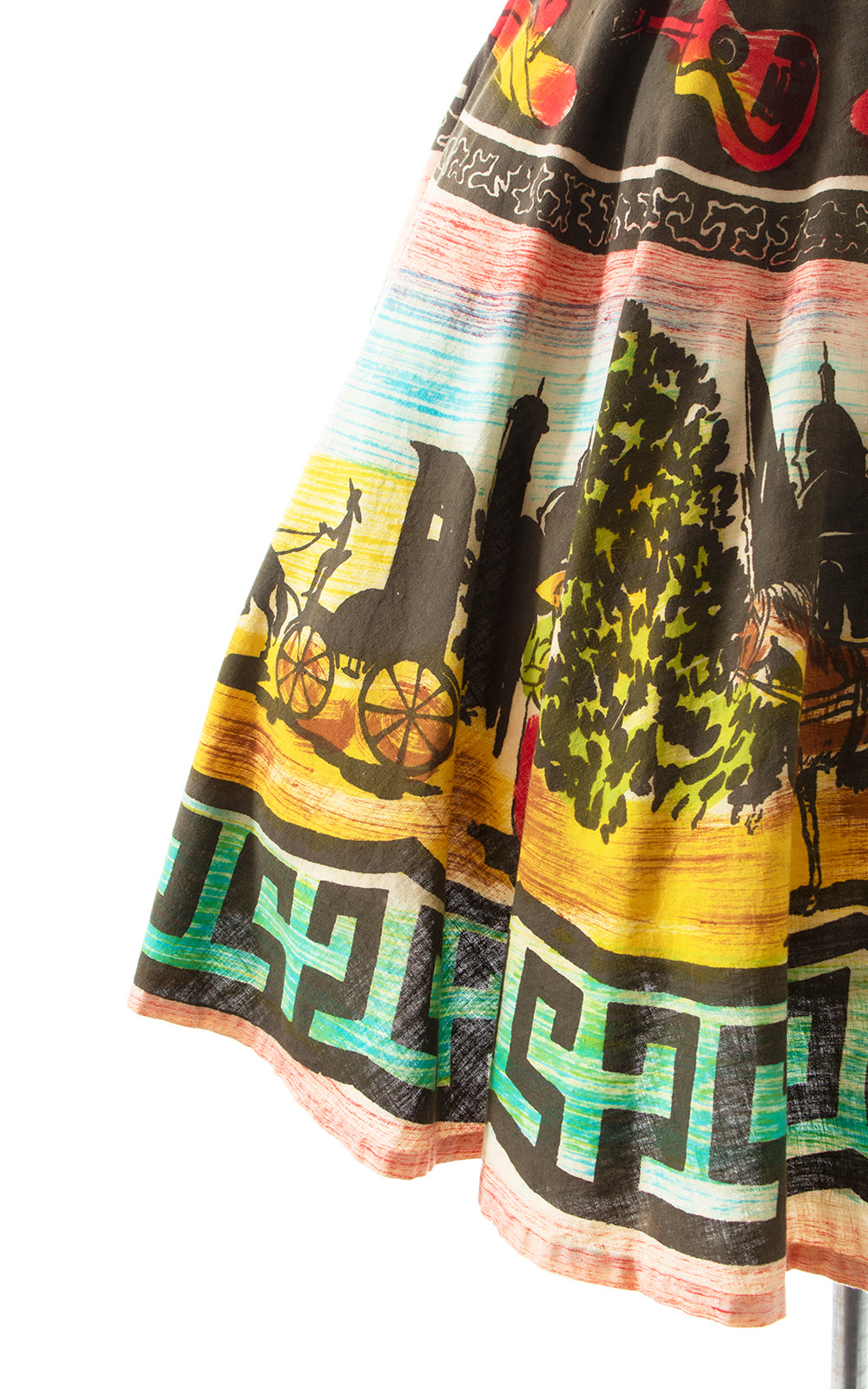 1950s Mexican Novelty Hand-Painted Circle Skirt | medium