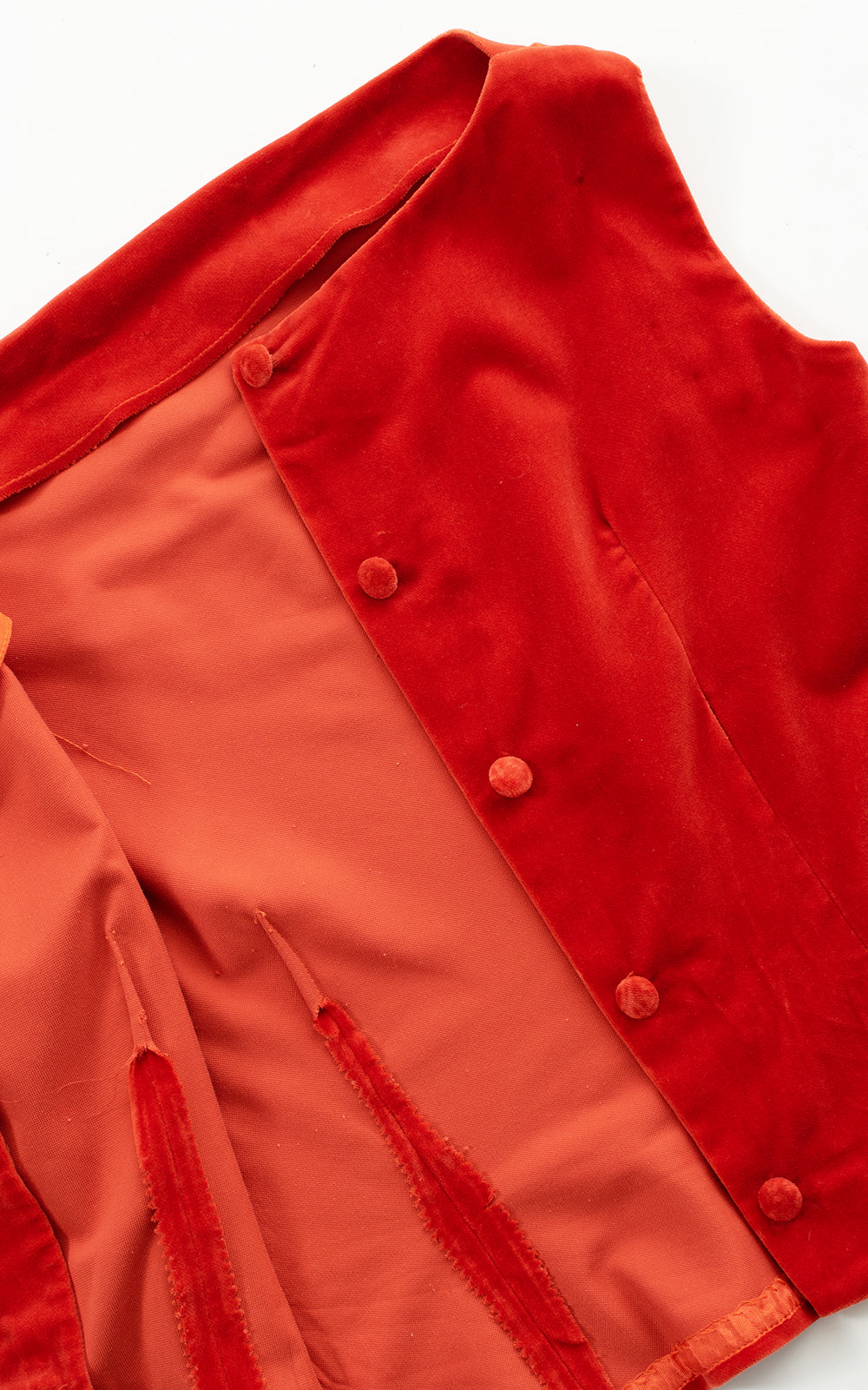 1950s Orange Velvet Top | small