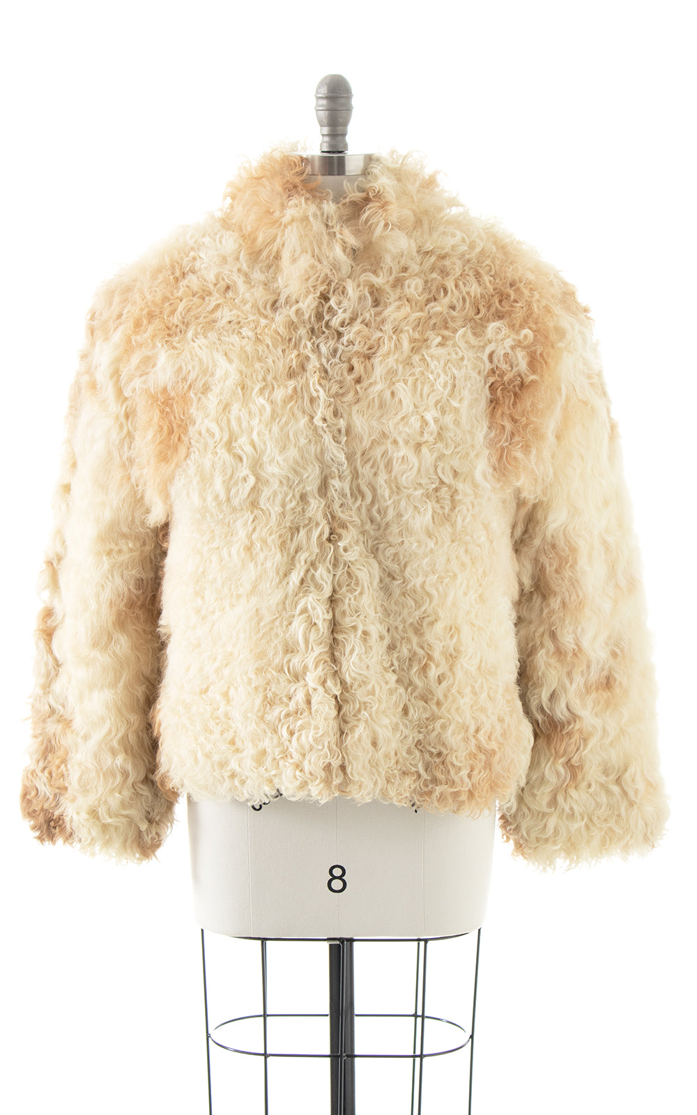 Curly Fur Coat Vintage 1970s Curly Mongolian Lamb Fur Coat Small