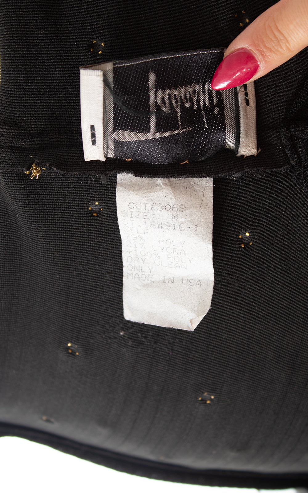 1980s Tadashi Studded Ruffled Wiggle Dress BirthdayLifeVintage