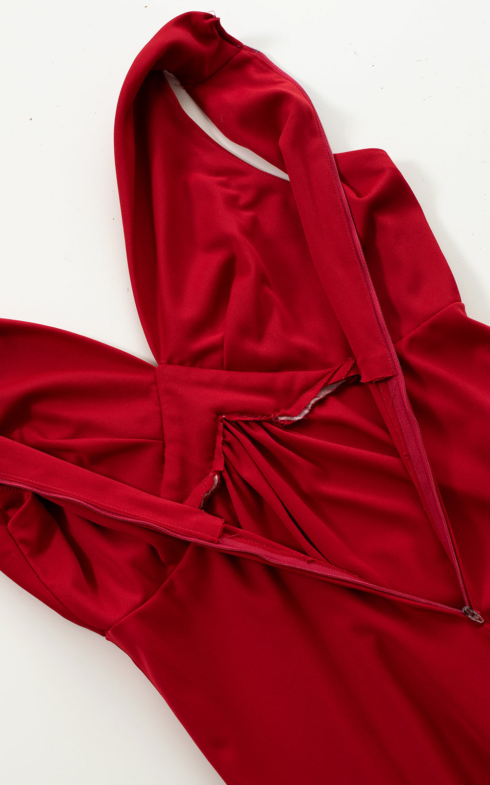 1970s Cabernet Red Maxi Dress BirthdayLifeVintage