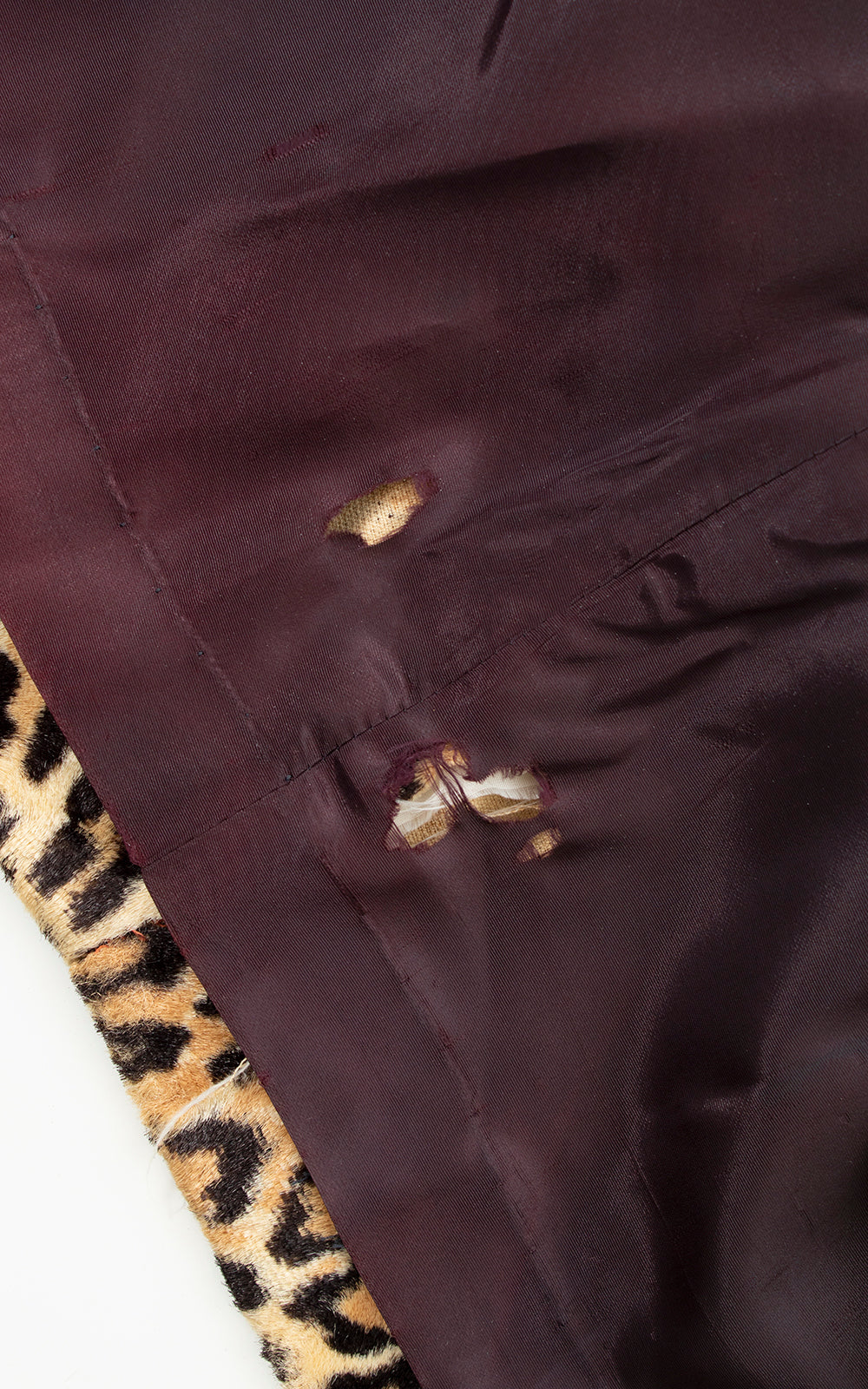 1960s Leopard Print Faux Fur Coat | large