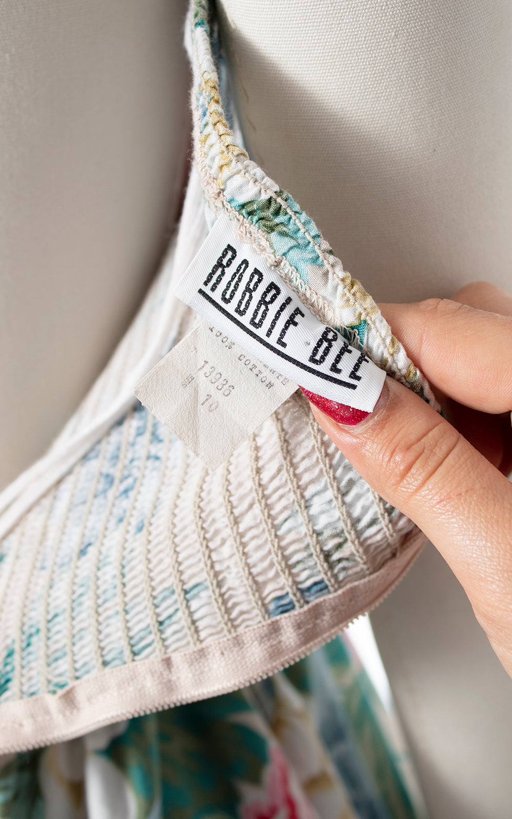 1980s Rose Cotton Halter Sundress with Pocket | medium/large