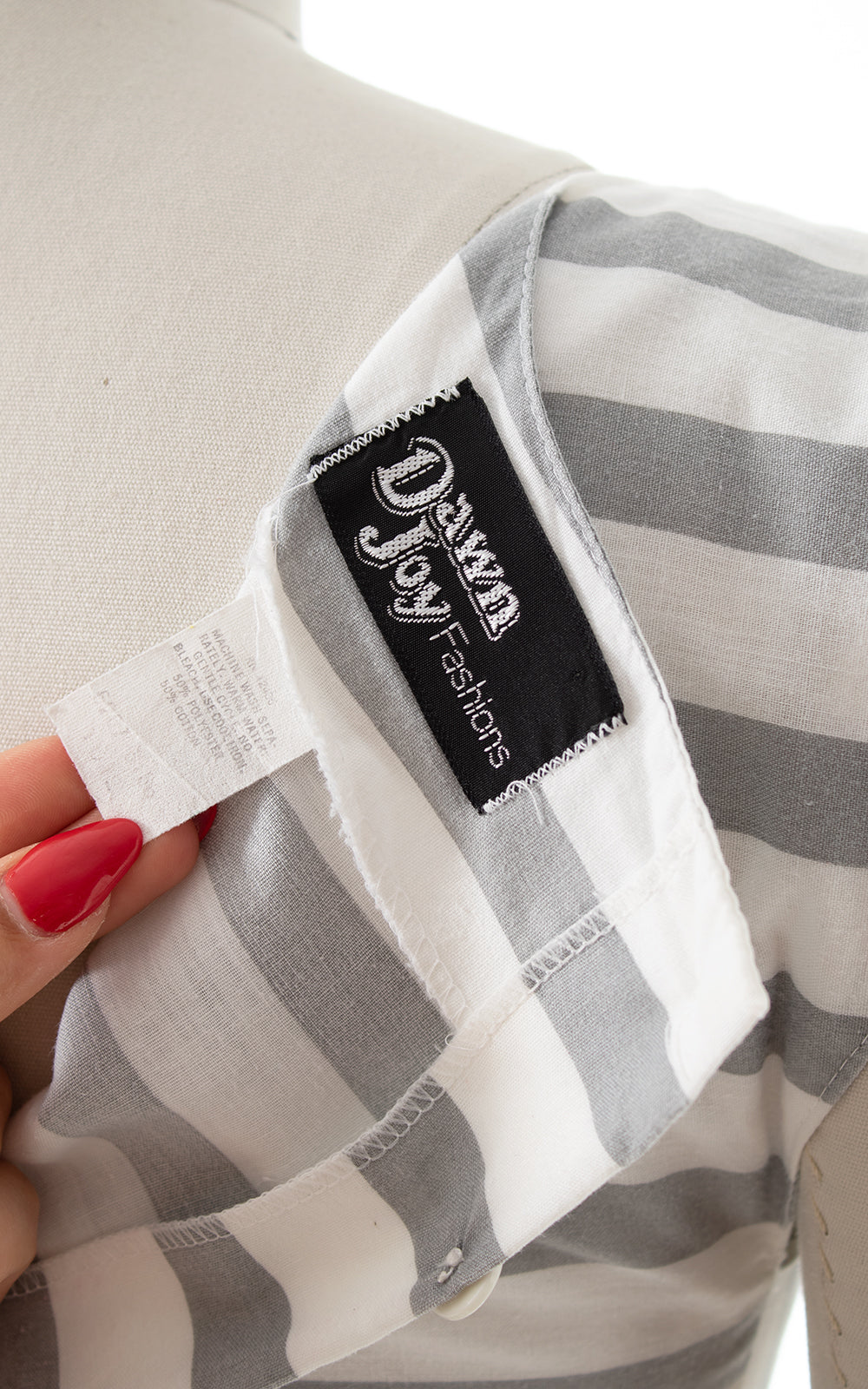 1980s Nautical Striped Sundress | small