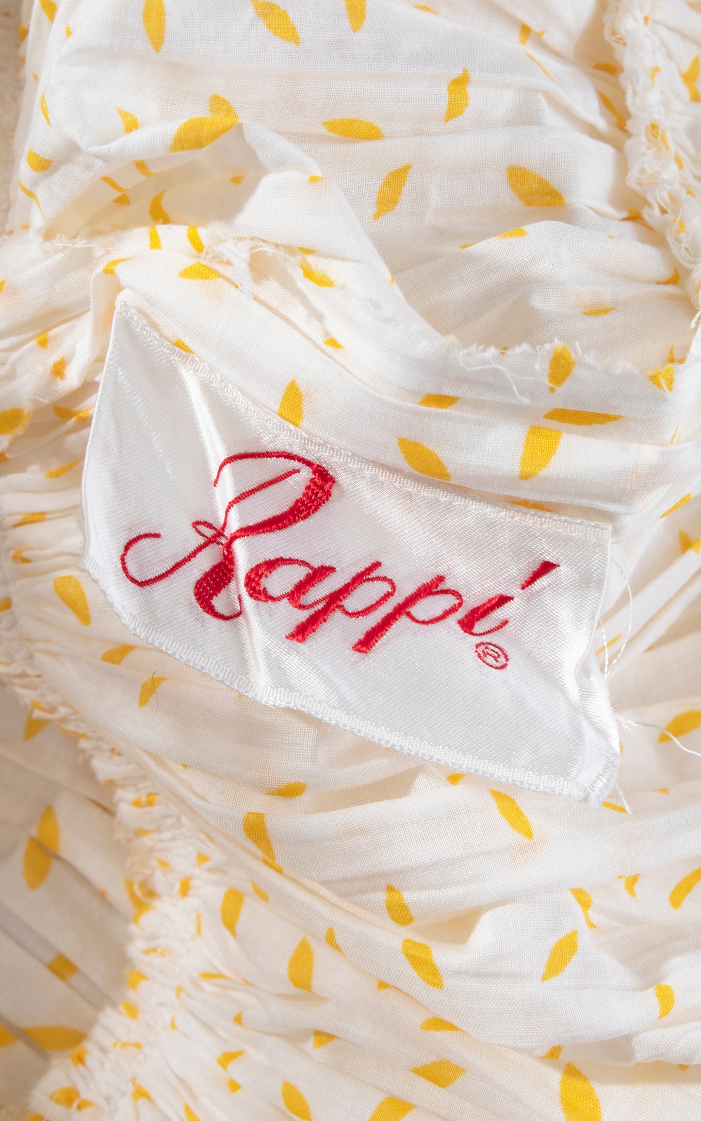 Vintage 50s 1950s RAPPÍ Marilyn Monroe Gathered Cotton Yellow Polka Dot Sundress Birthday Life Vintage