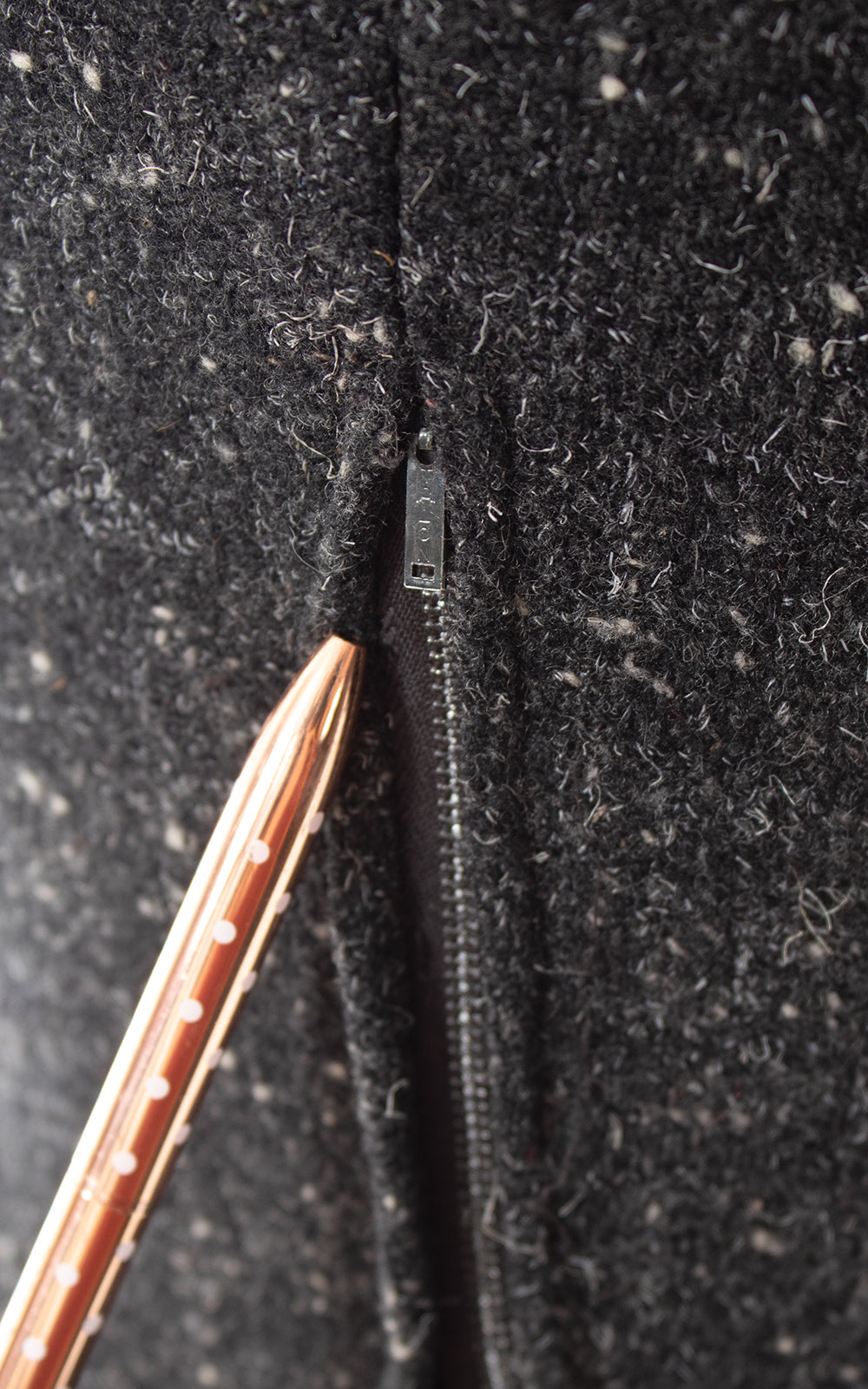 1950s Flecked Wool Dress | small/medium