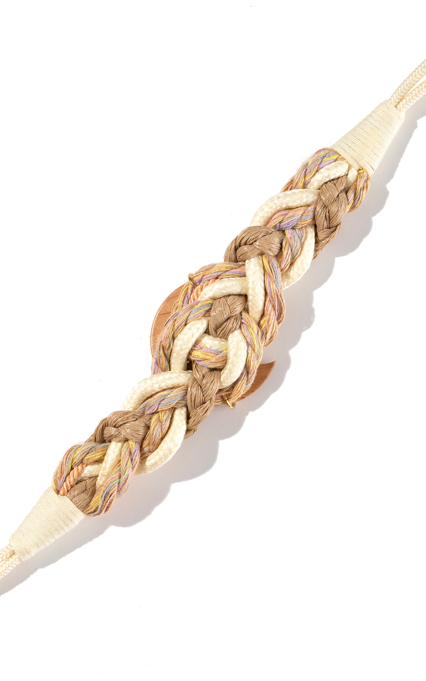 1980s Wooden Moon Braided Belt | medium