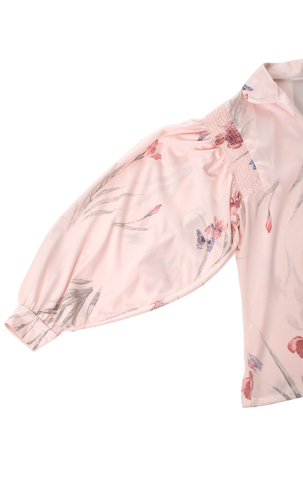 1970s 1980s Floral Balloon Sleeve Blouse | small/medium