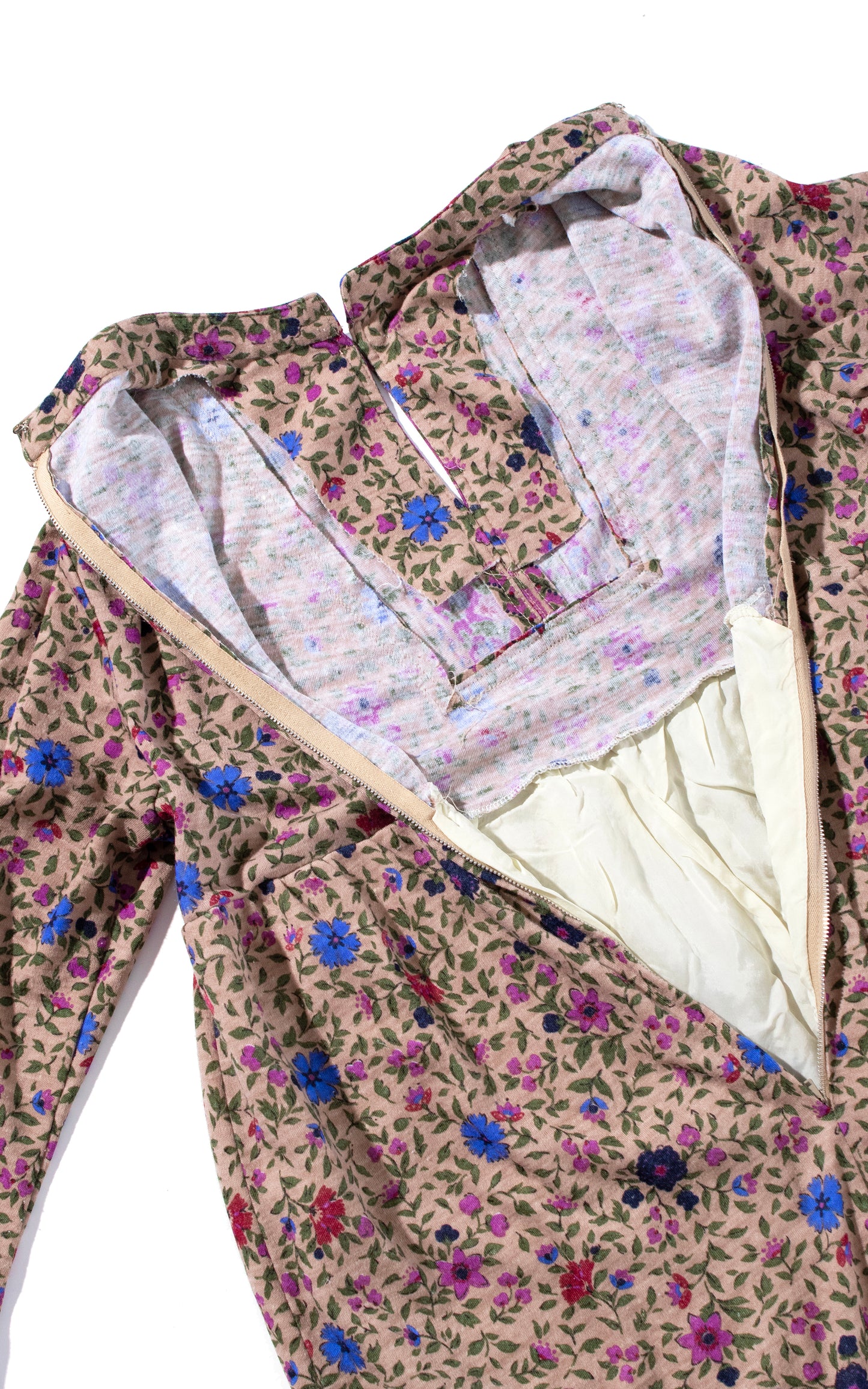 Vintage 70s 1970s Floral Jersey Dress Birthday life Vintage