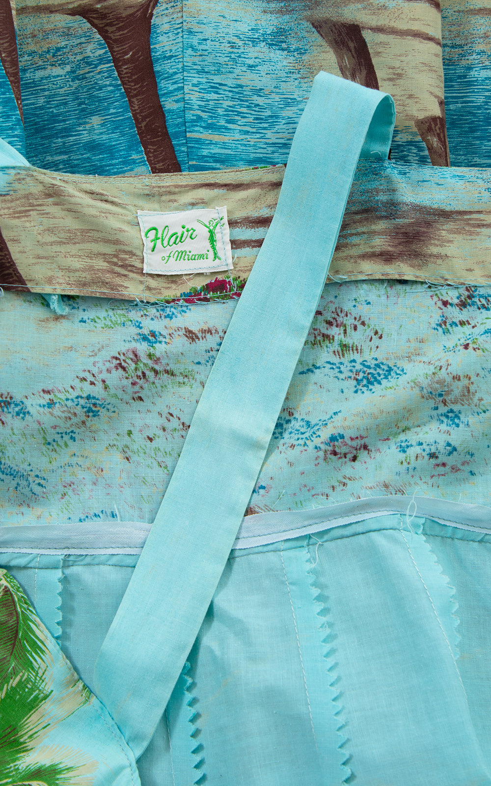 1950s Beach Novelty Border Print Sundress BirthdayLifeVintage