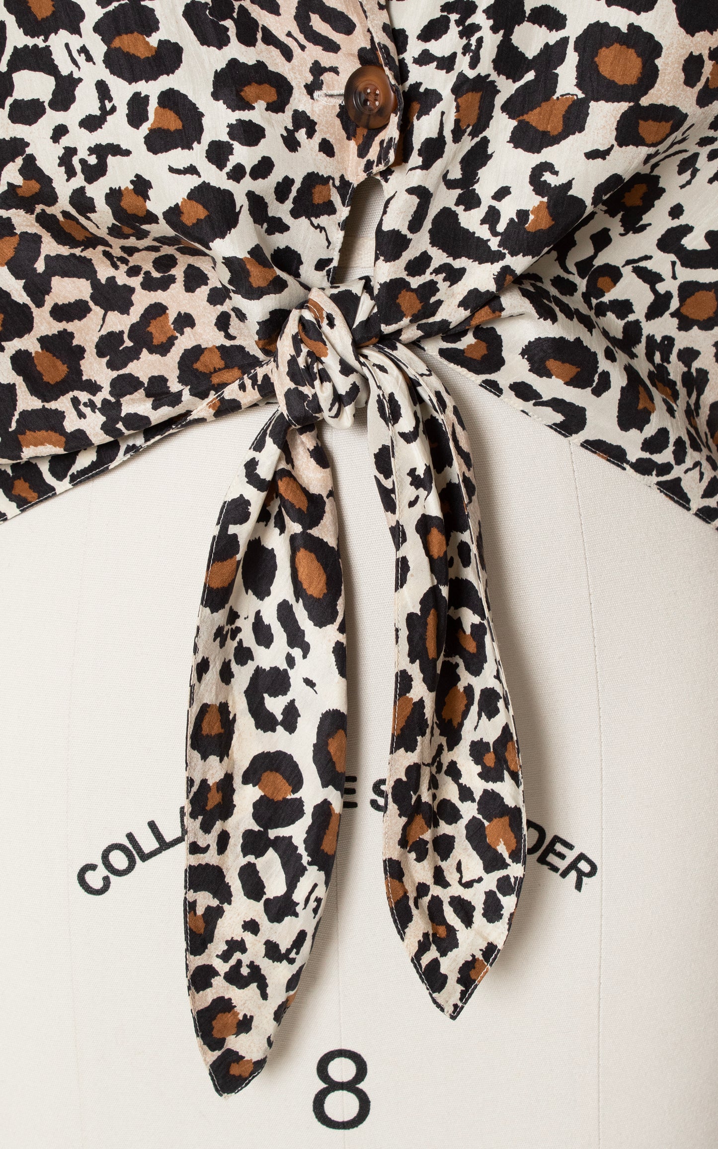 1980s Silk Leopard Print Hi-Low Blouse | large/x-large
