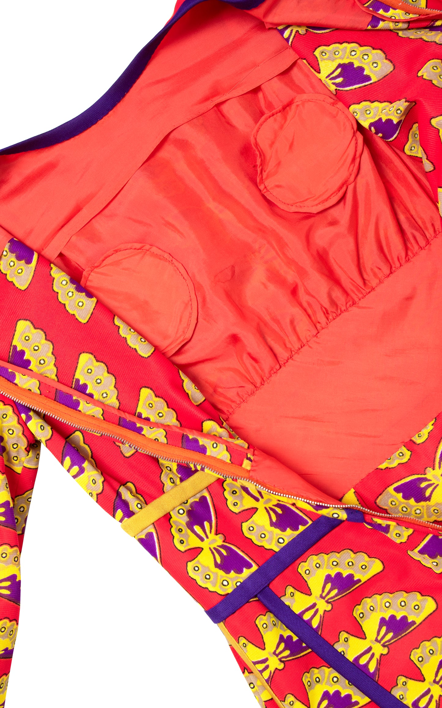 Vintage 1970s 70s Psychedelic Butterfly Novelty Print Red Maxi Dress | small/medium | Birthday Life Vintage