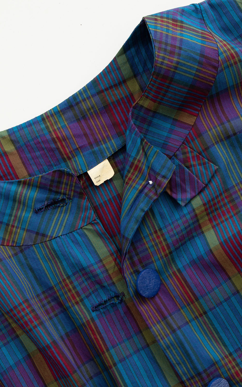 1960s Plaid Shirtwaist Dress | medium