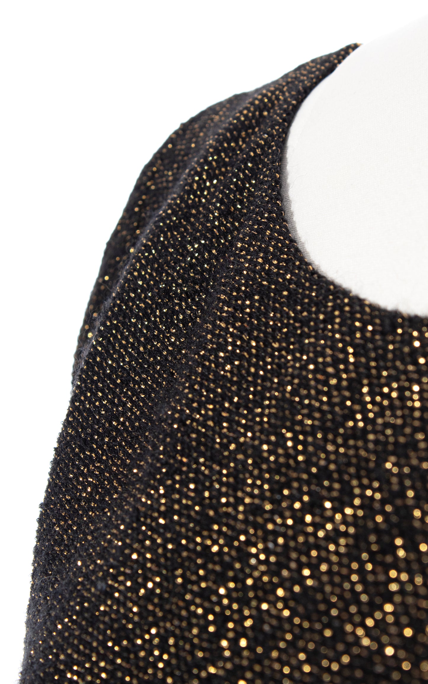Vintage 50s 1960s Metallic Gold & Black Woven Wiggle Party Sheath Dress BirthdayLifeVintage