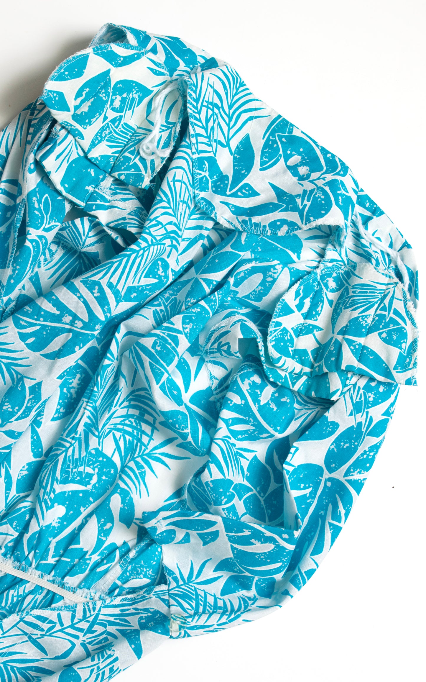 1980s Tropical Leaves Jumpsuit with Pockets | x-small/small