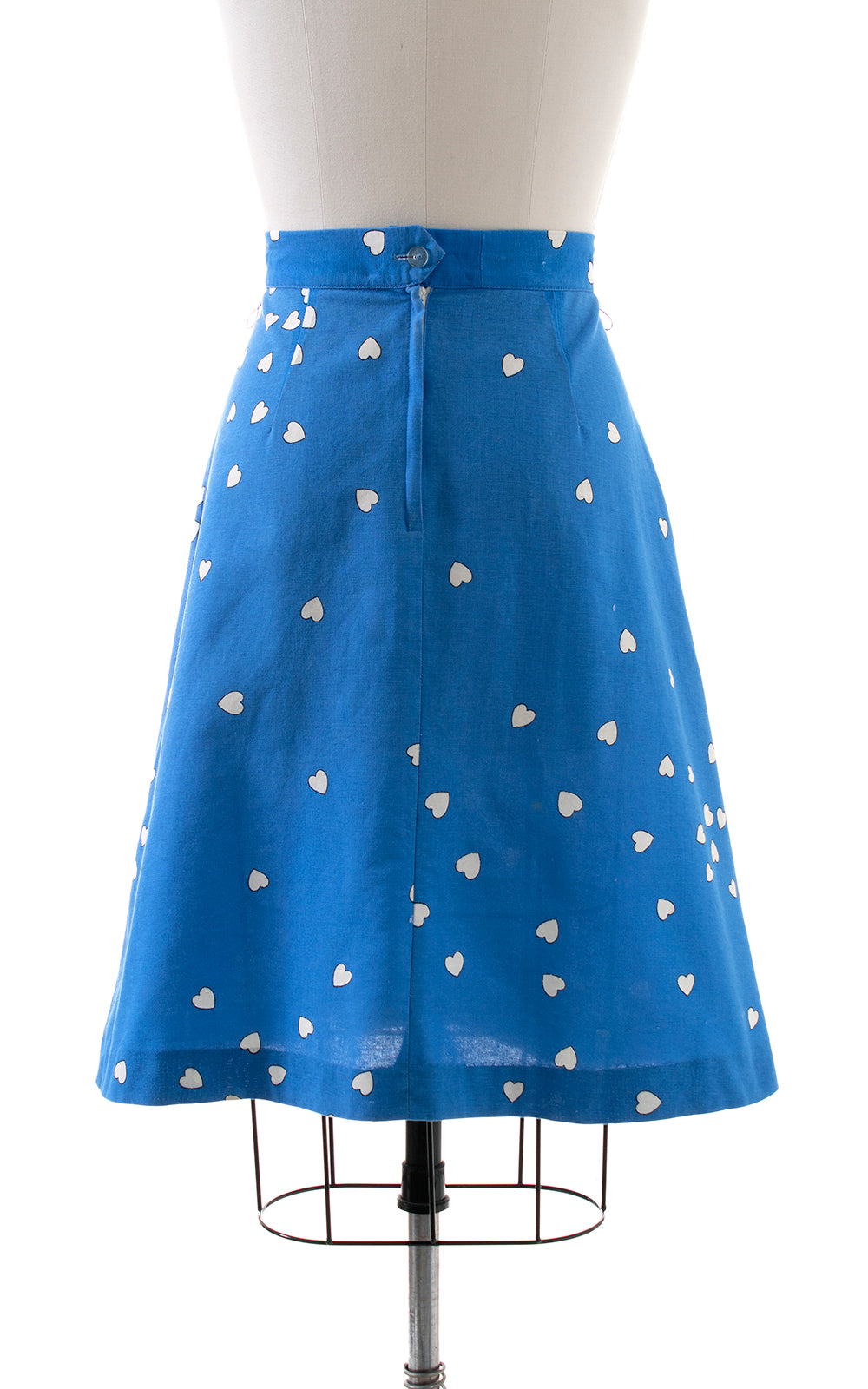 1980s Heart Print Skirt | medium