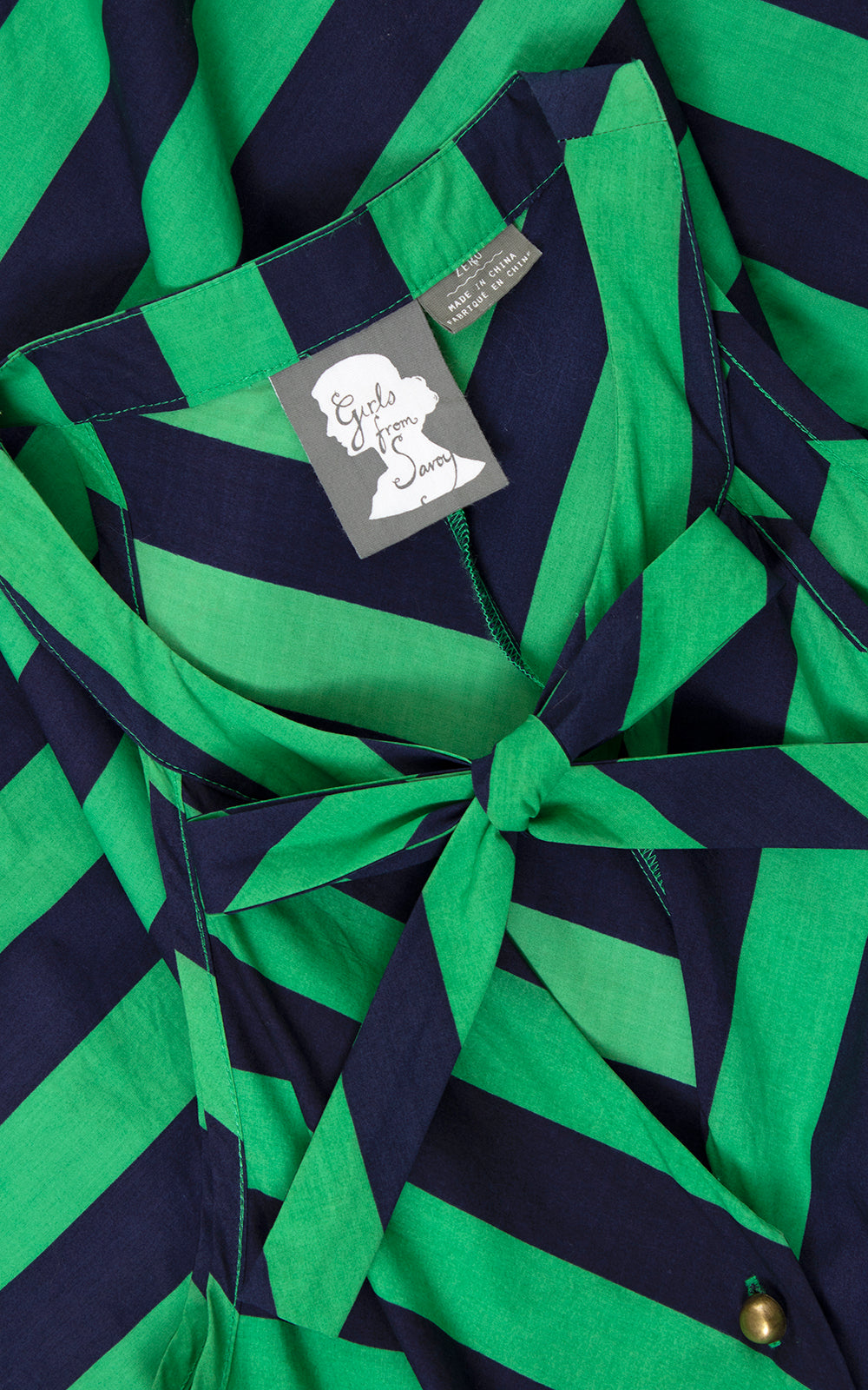 Modern GIRLS FROM SAVOY Striped Shirt Dress with Pockets | small