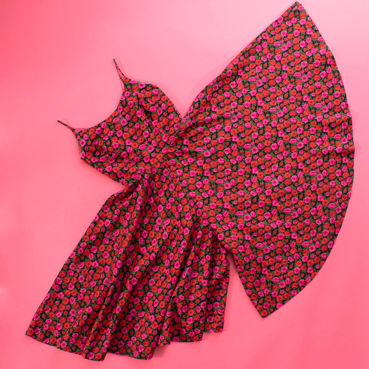 1950s JERRY GILDEN Floral Cotton Palazzo Jumpsuit | small