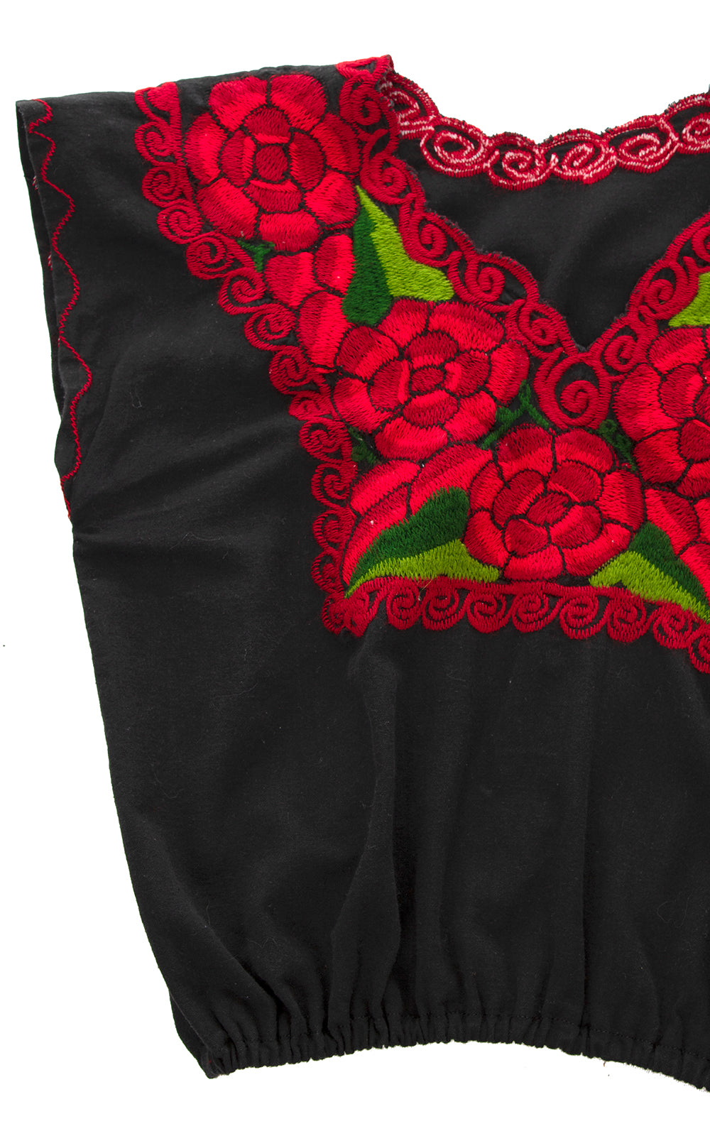 Vintage Floral Embroidered Crop Top | small/medium