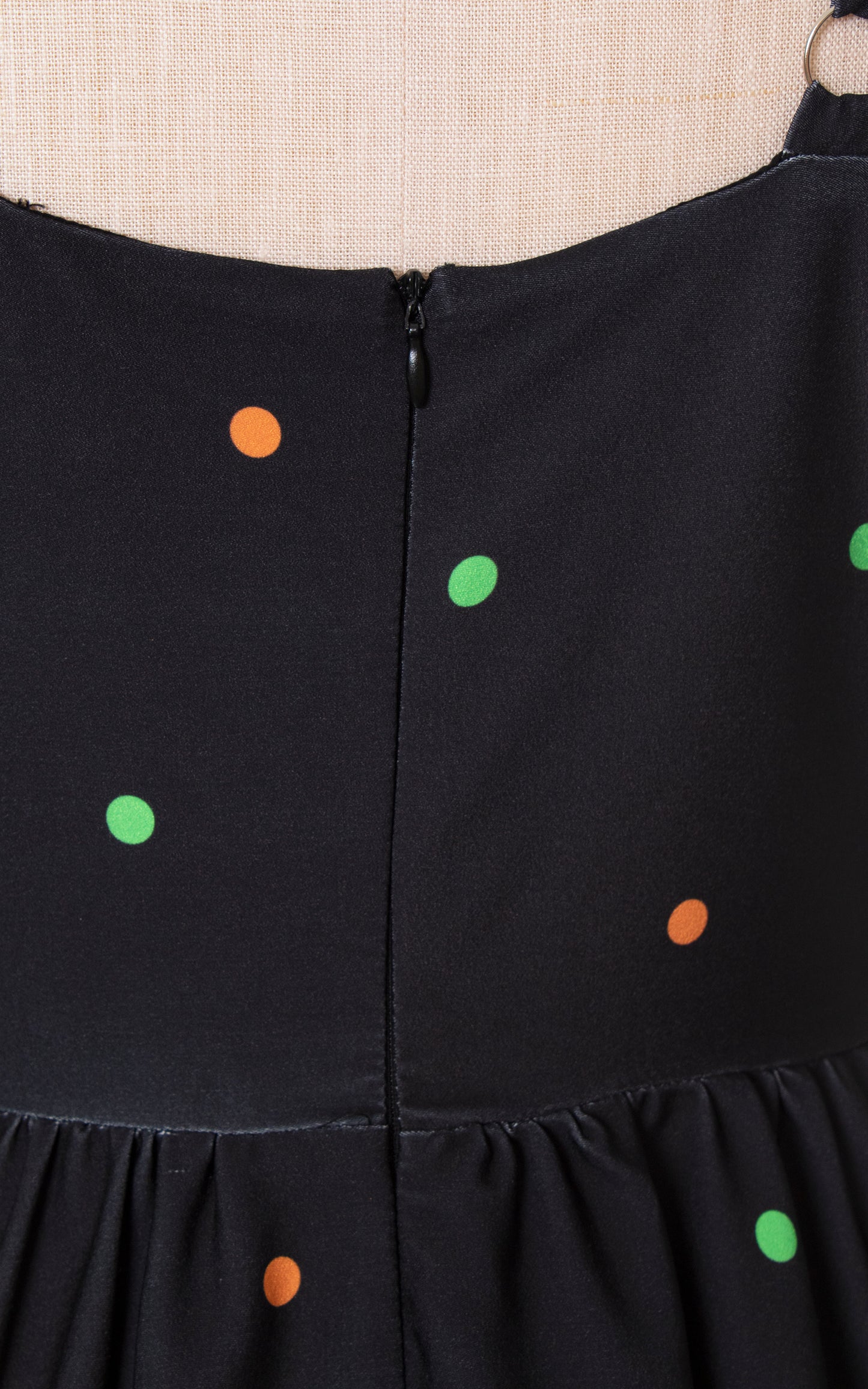 Modern Sourpuss Vintage 1950s Style Cats & Pumpkins Novelty Border Print Black Sundress with Pockets Birthday Life Vintage