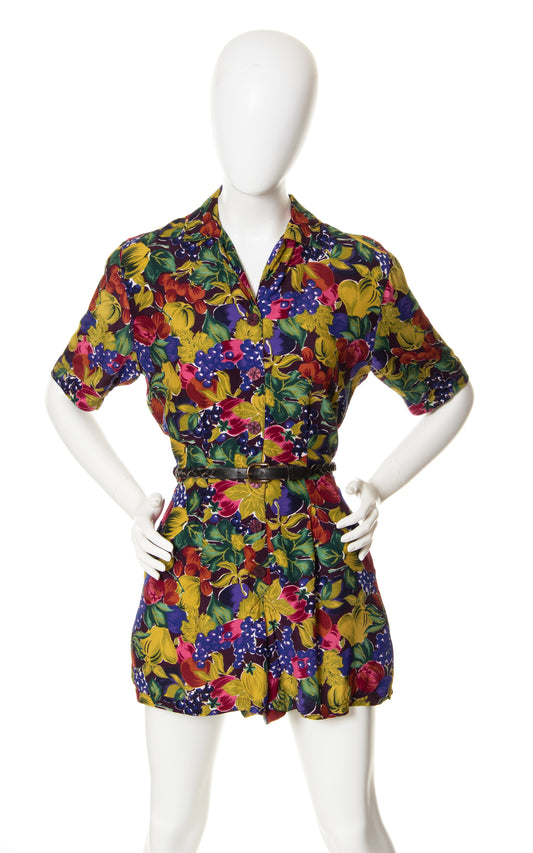 1980s Fruit Novelty Print Romper with Pockets | small/medium