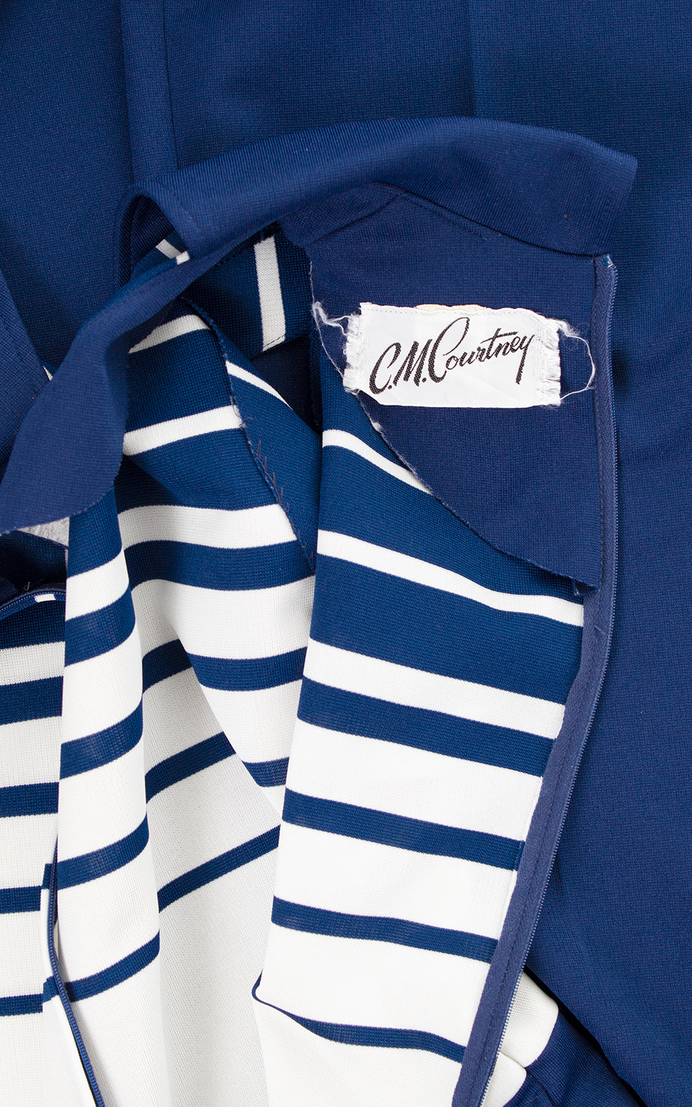 1970s Nautical Striped Jumpsuit | small