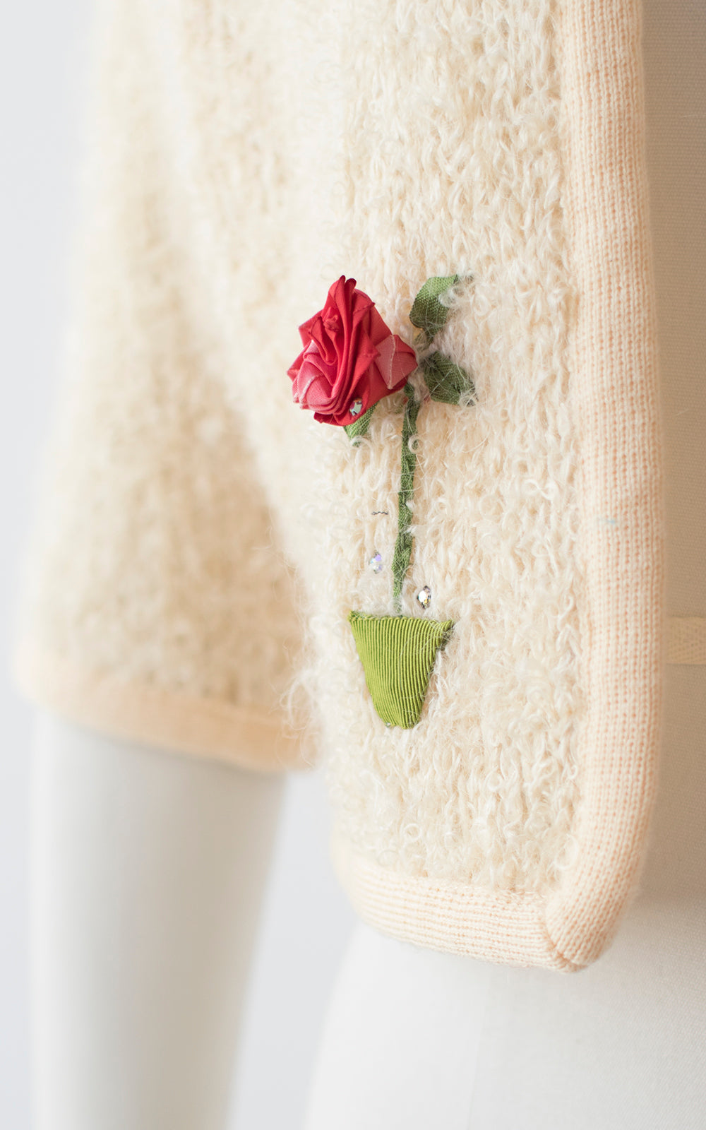 1950s Rose Cardigan | small/medium