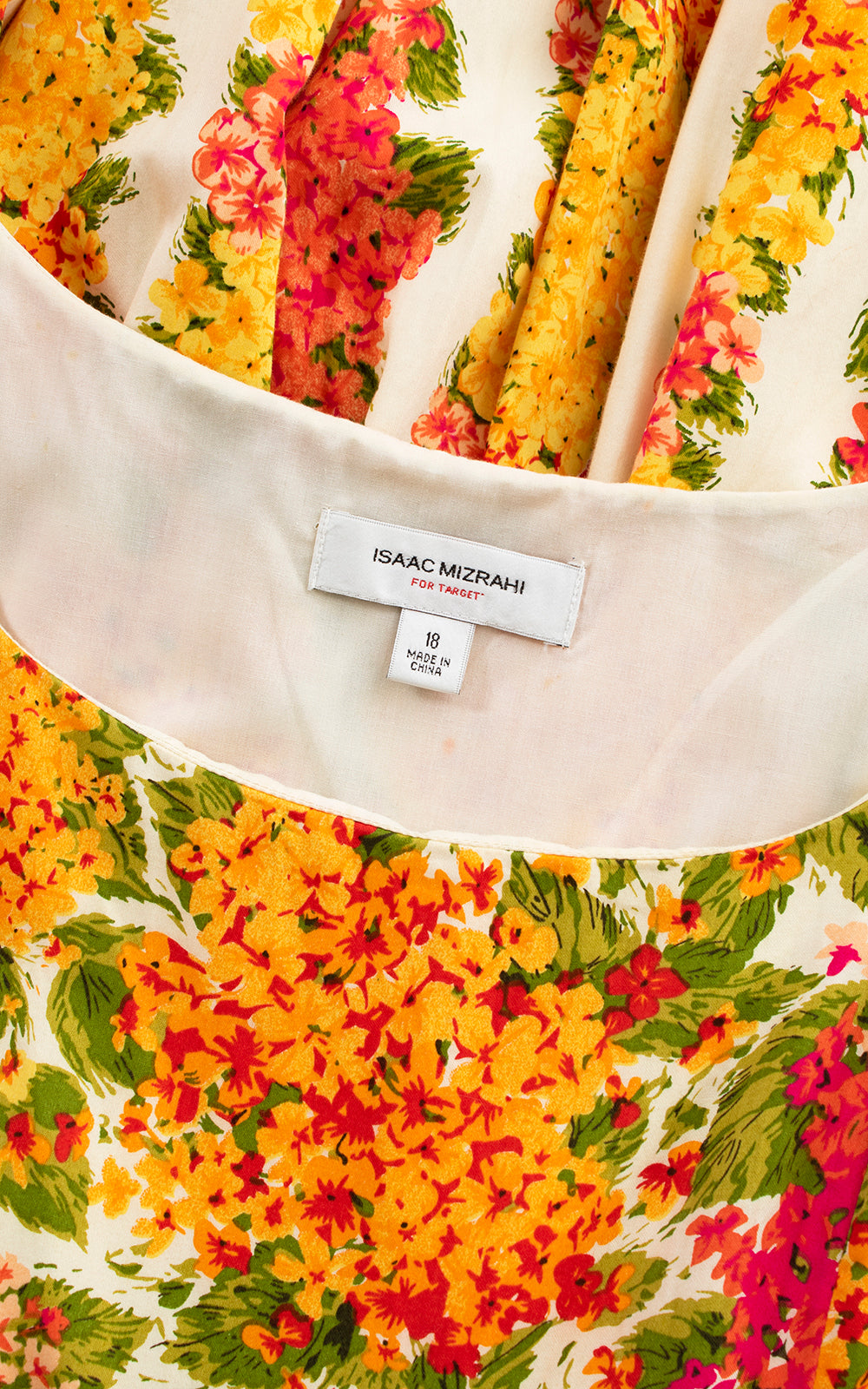 Modern 1950s Style ISAAC MIZRAHI Floral Sundress with Pockets | x-large