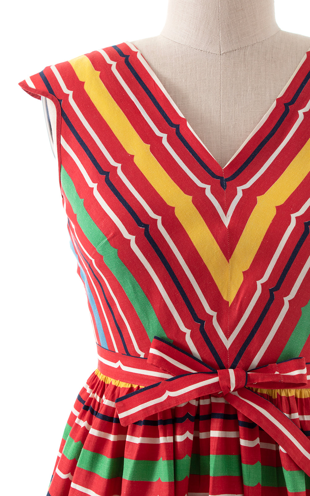 1940s Mexican Novelty Border Print Wrap Dress | medium/large