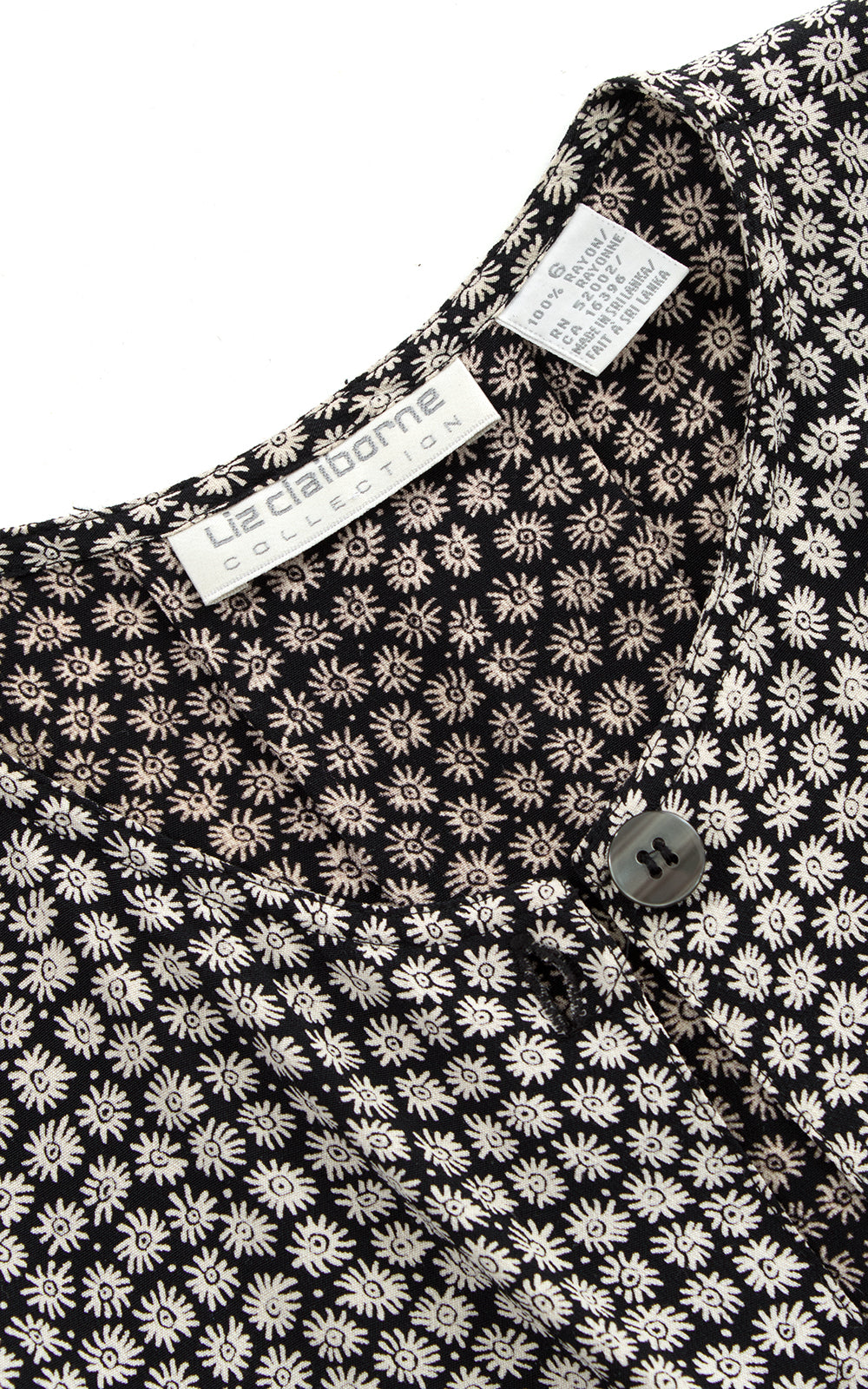 1980s 1990s Ditsy Floral Shirt Dress with Pockets BirthdayLifeVintage