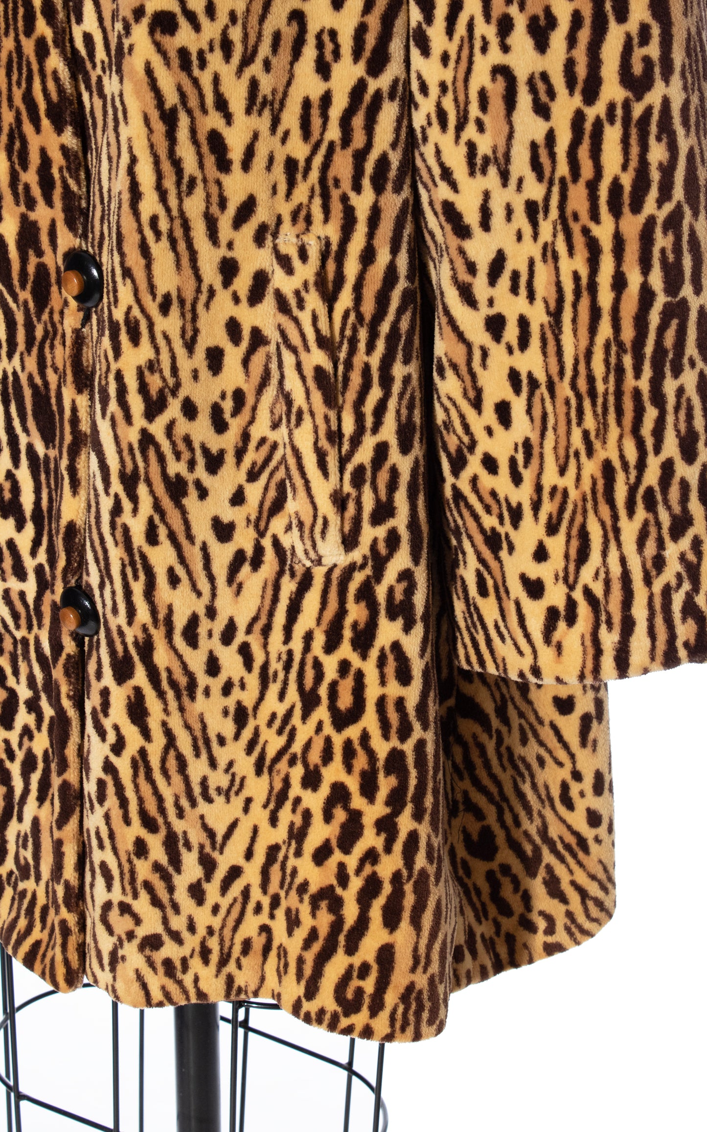 Vintage 40s 1950s 50s 1940s Leopard Print Faux Fur Boxy Winter Coat BirthdayLifeVintage