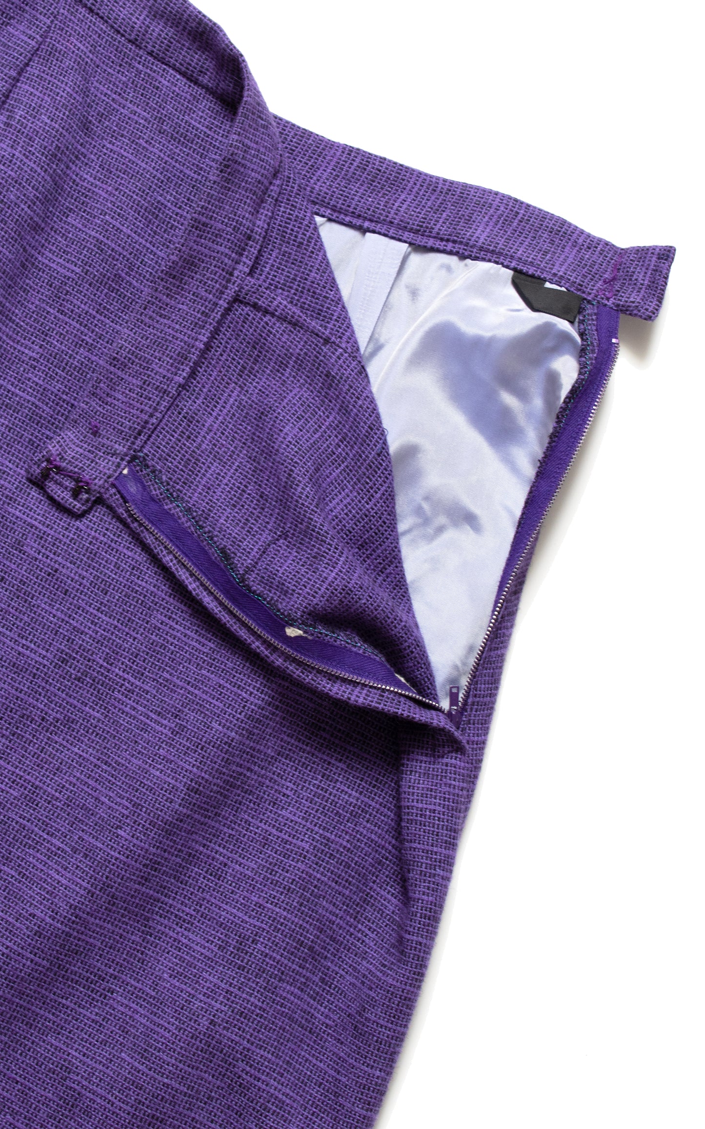 Vintage 50s 1950s Purple Wool Pencil Skirt BirthdayLifeVintage