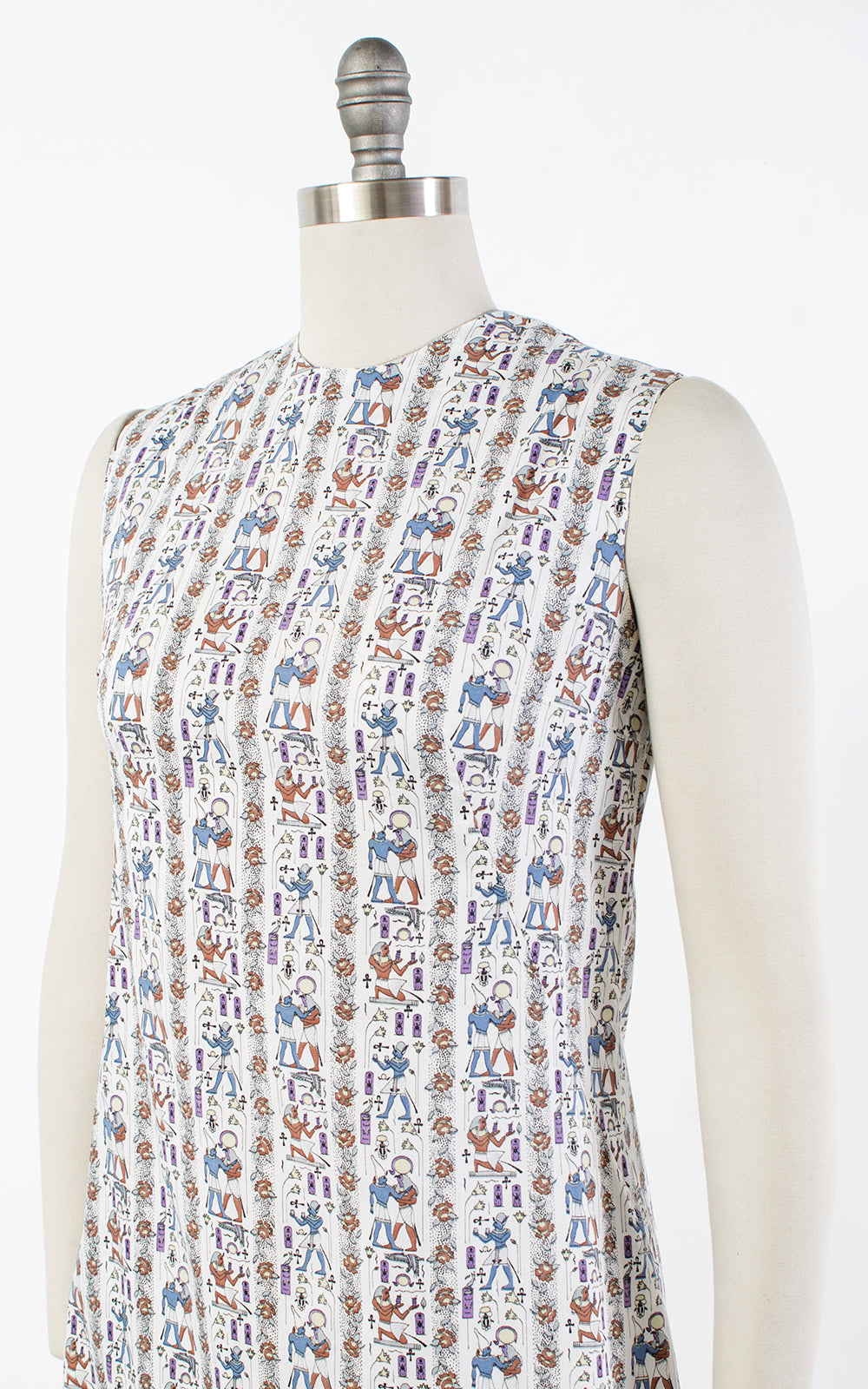 š SPRING CLEAROUT š 1960s Egyptian Novelty Print Cotton Shift Sundress | small