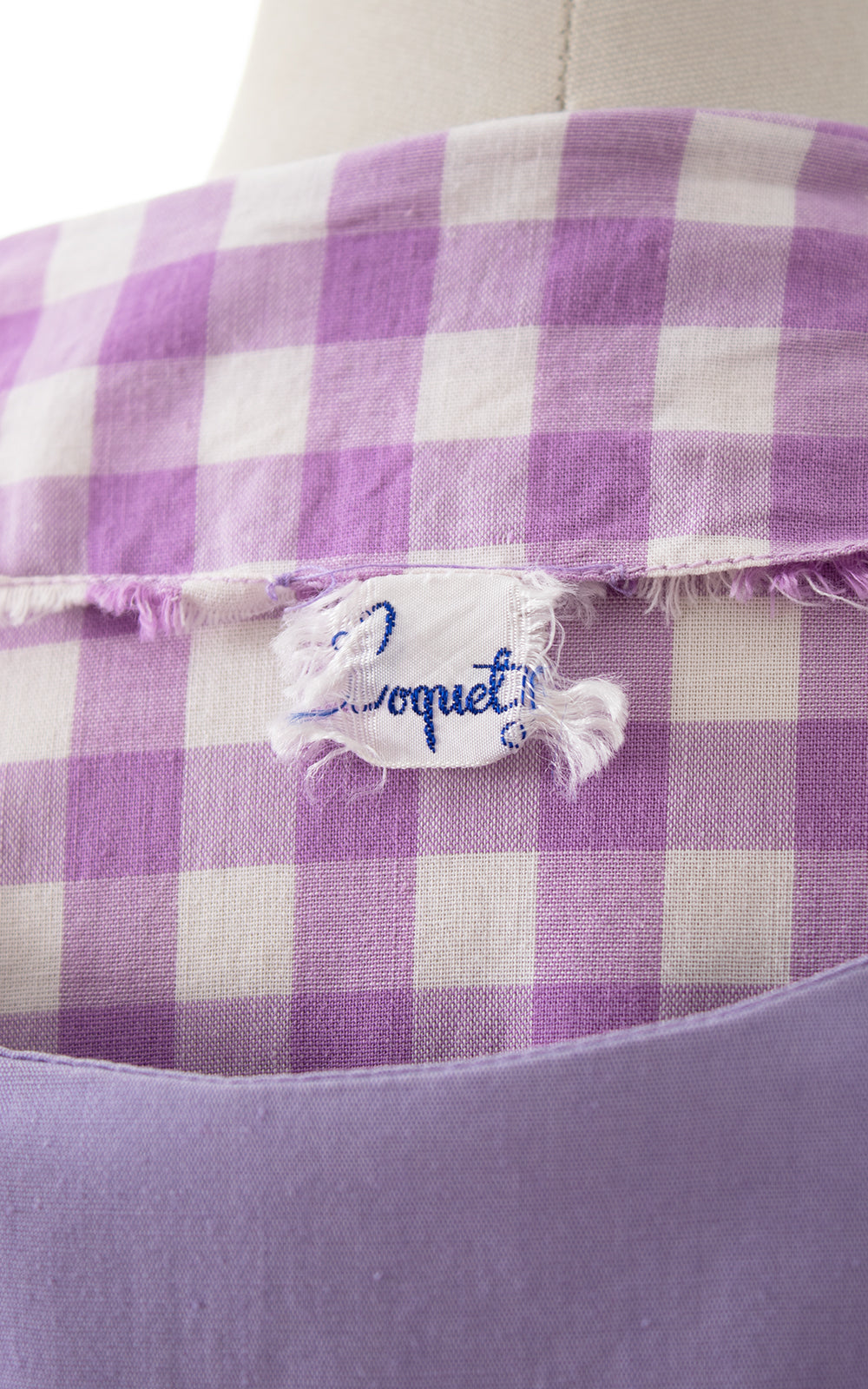 1950s Pattern Blocked Gingham Dress | small/medium