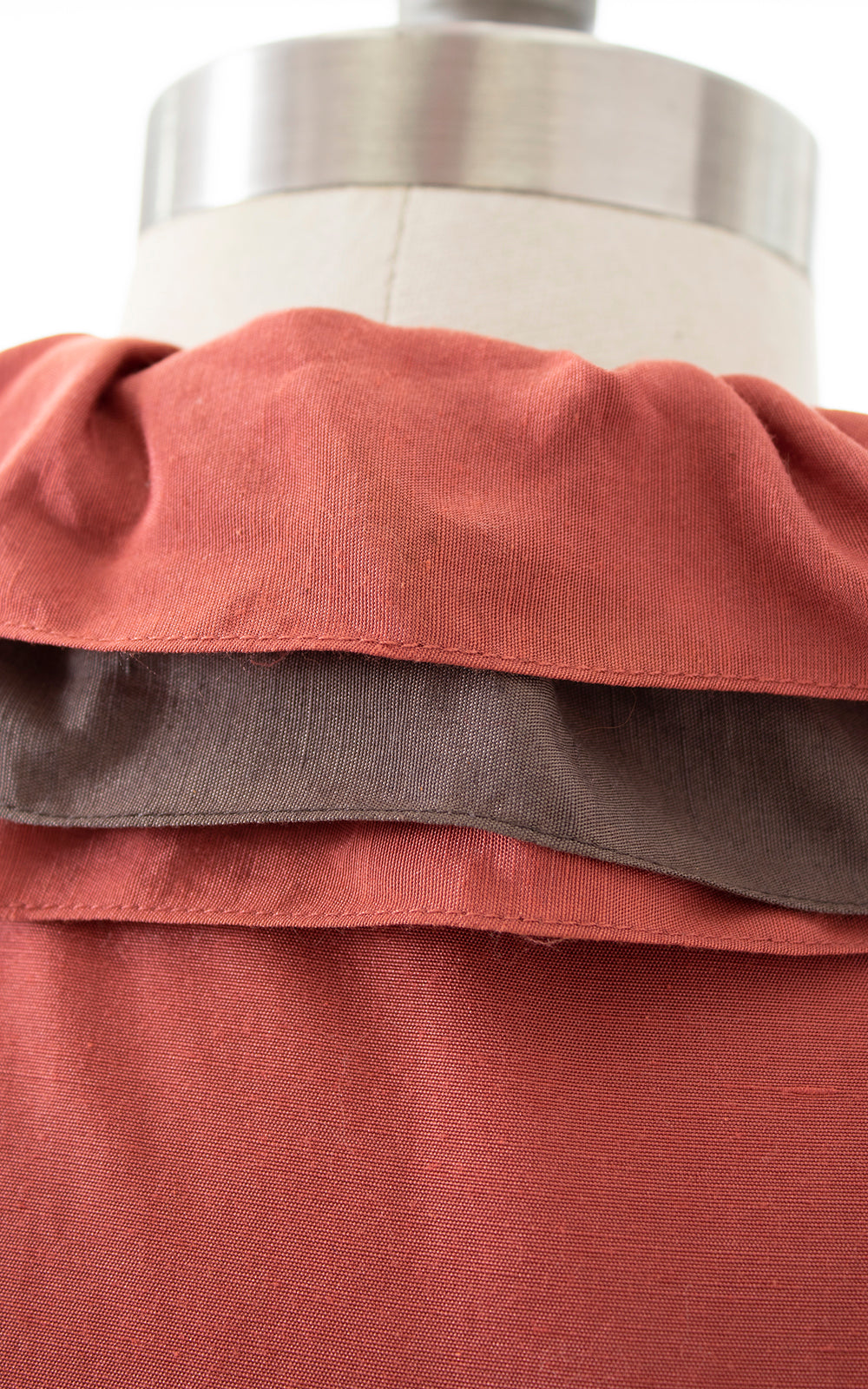 1980s Ruffled Collar Pussy Bow Silk-Cotton Blouse | medium