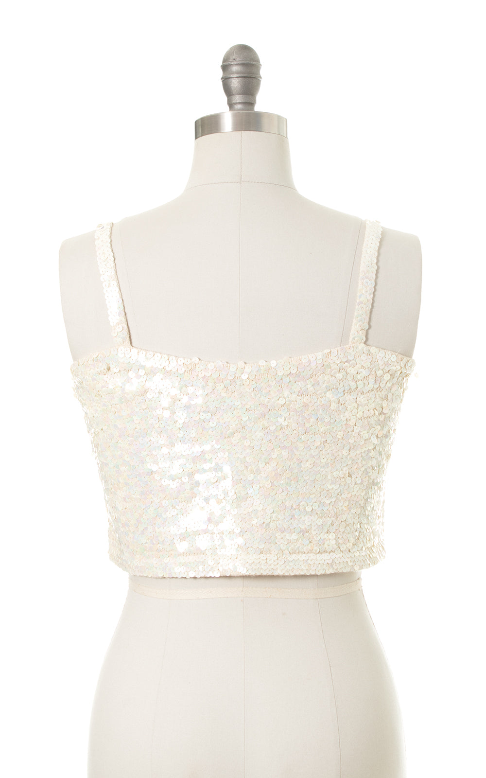 1990s 2000s Sequin Knit Crop Top