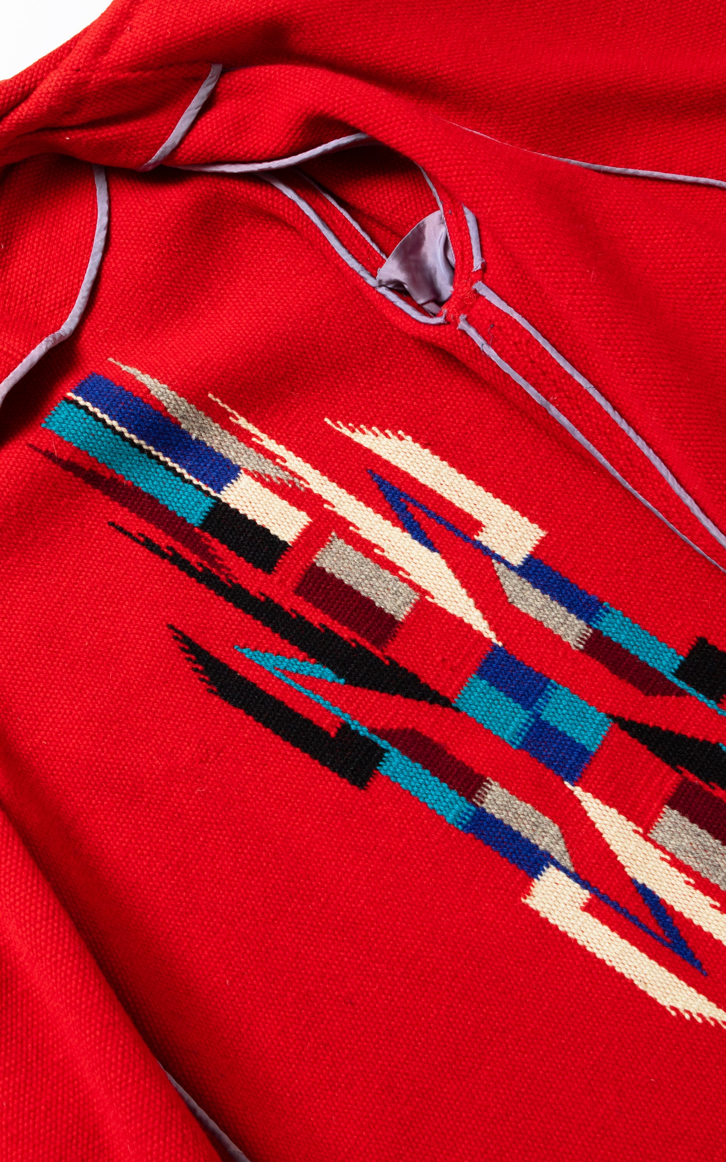 Vintage 1940s 40s 1950s 50s Hand-Woven Red Wool Chimayo Coat Jacket BirthdayLifeVintage