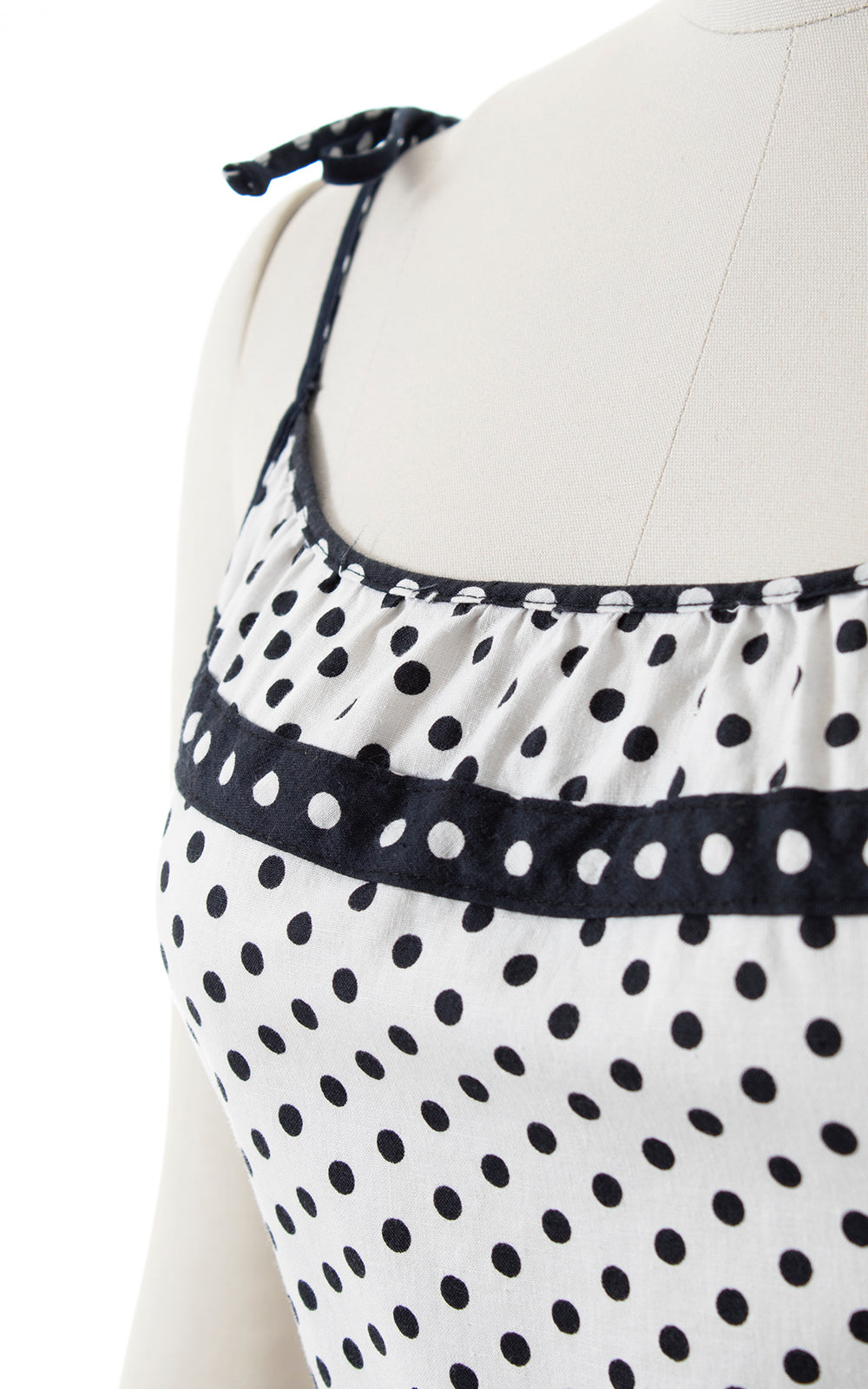 1970s Polka Dot Color Block Sundress | small/medium