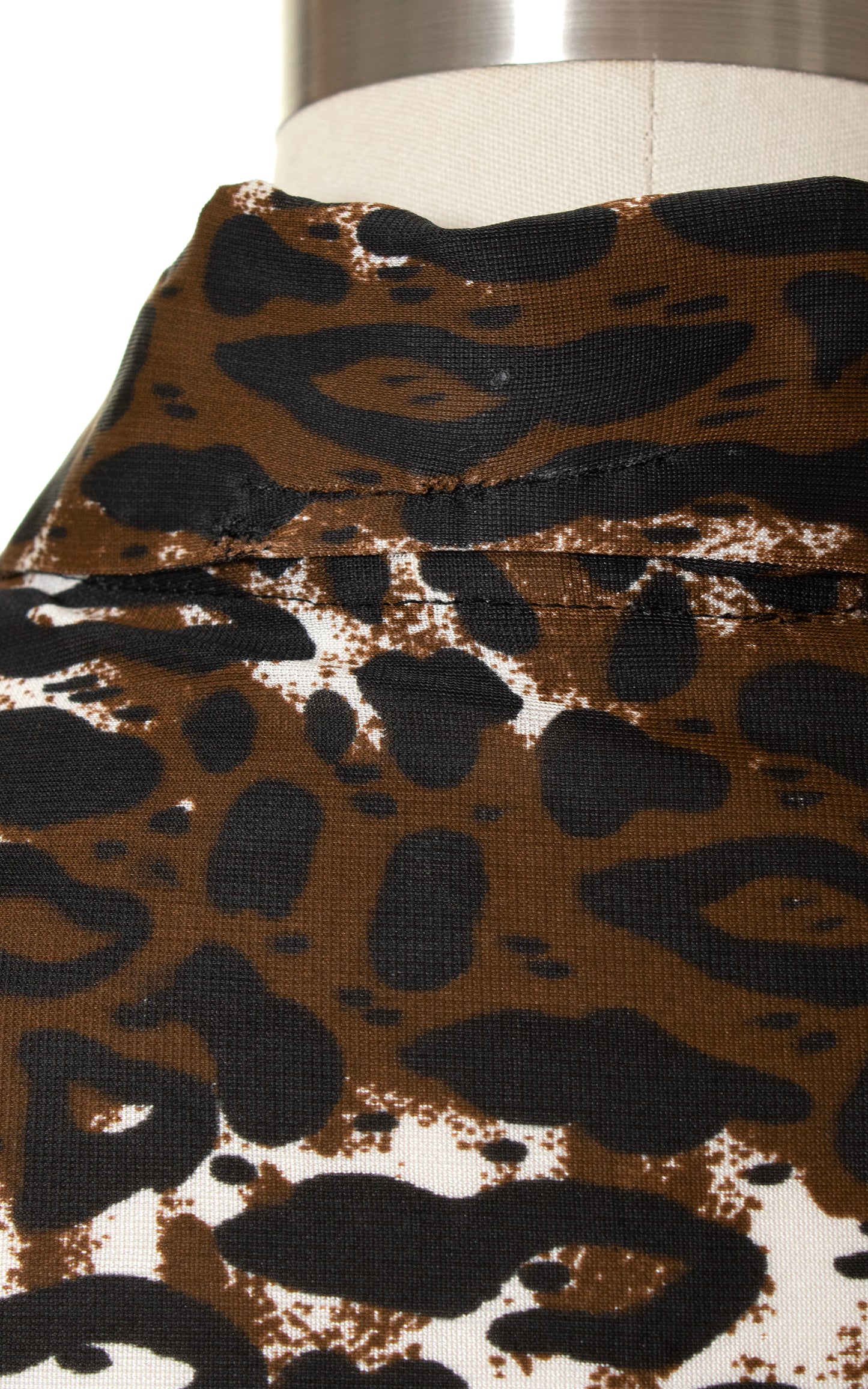 1970s Leopard Print Trapeze Dress | small/medium/large