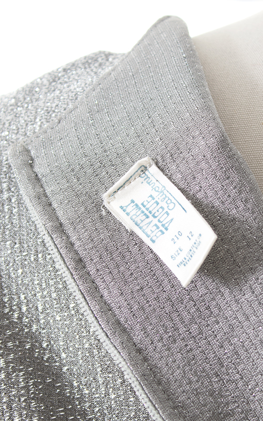 1970s Metallic Silver Bodysuit