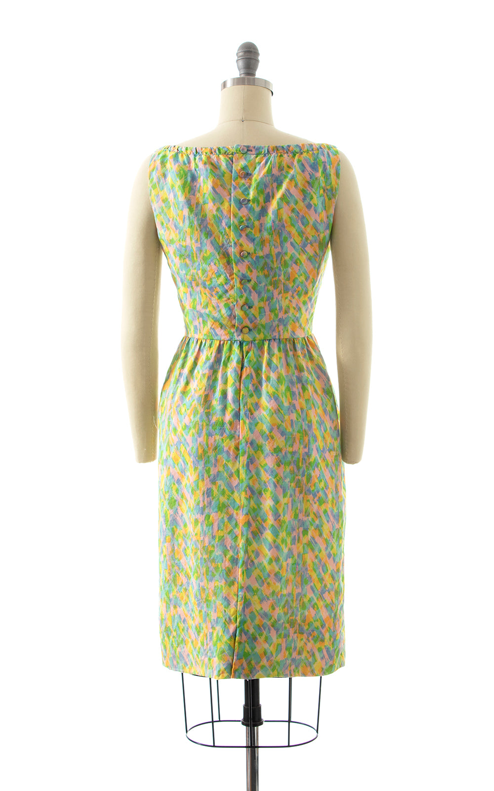 BLV x DEANNA || 1960s Pastel Silk Blend Wiggle Dress | petite x-small