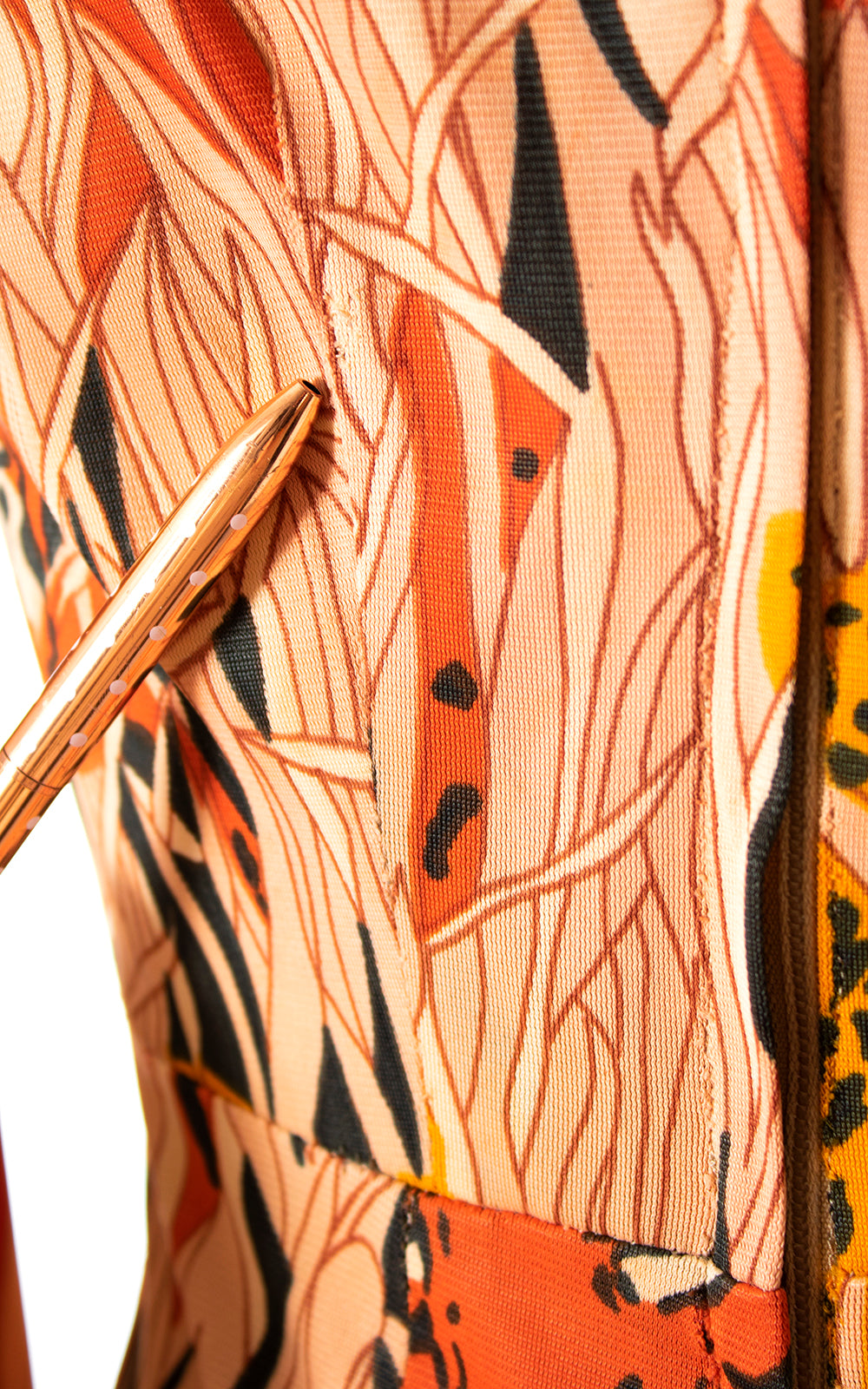 Vintage 1970s 70s Jungle Cats Tiger Cheetah Animal Novelty Print Jersey Bishop Sleeve Wide Leg Palazzo Jumpsuit Birthday Life Vintage