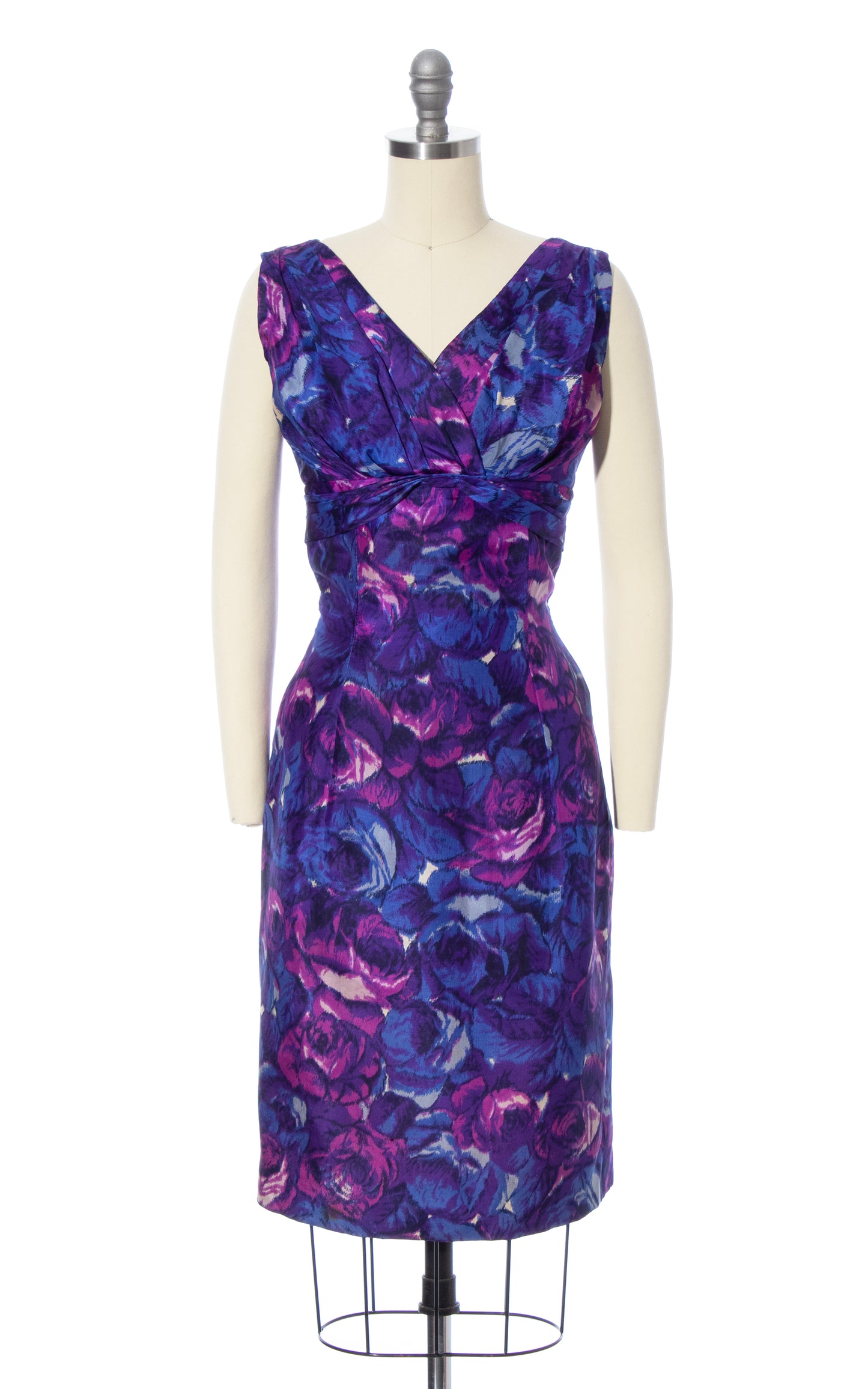 Vintage 60s 1960s SUZY PERETTE Rose Print Silk Wiggle Party Dress BirthdayLifeVintage