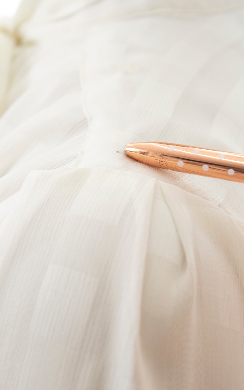 1980s Sheer Silky White Pussy Bow Blouse | medium/large