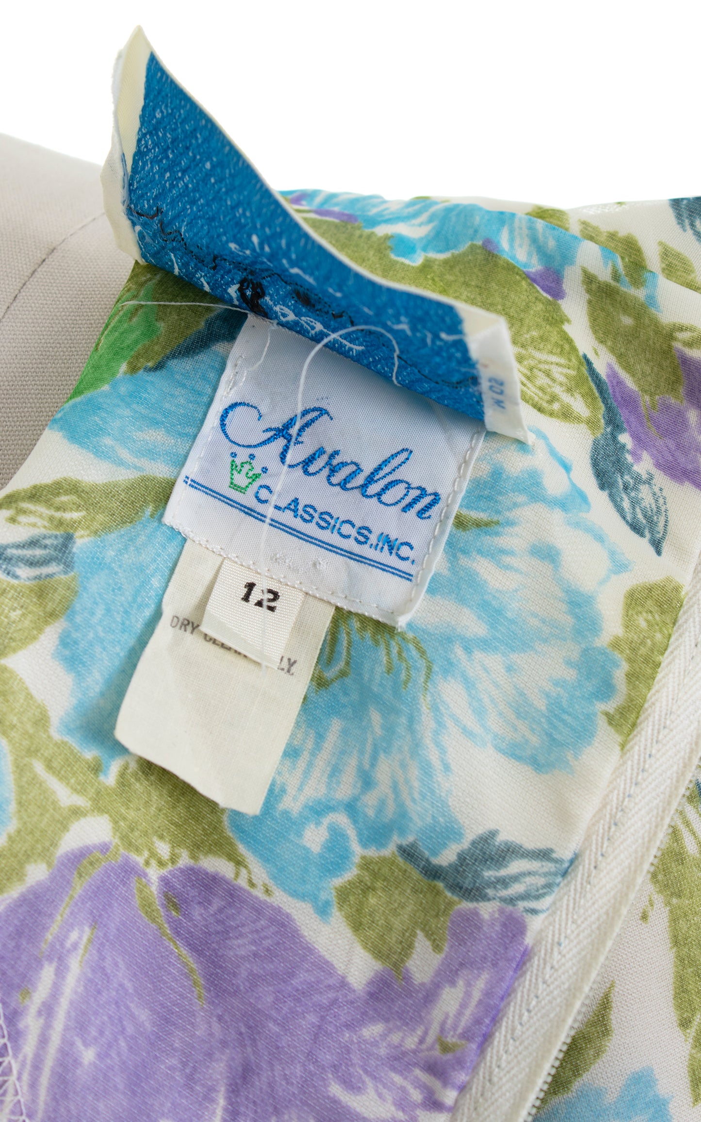 Vintage 70s 1970s Blue Floral Chiffon Gown Maxi Dress Birthday Life Vintage