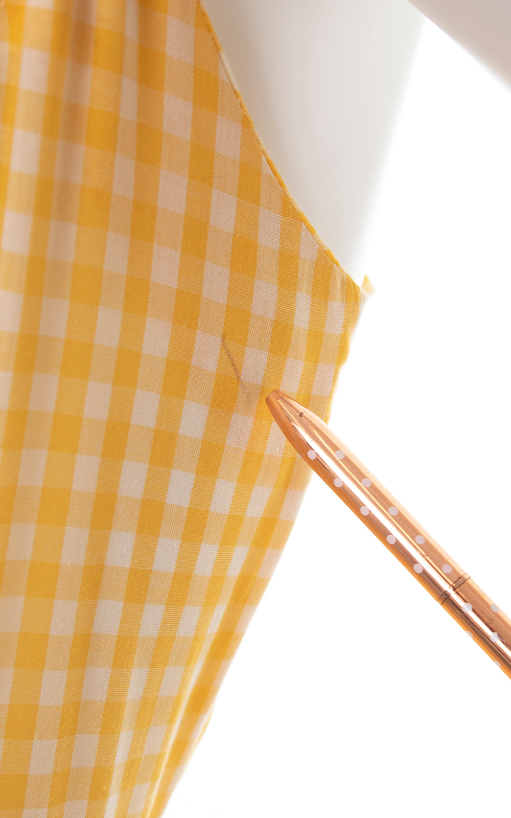 1950s Yellow Gingham Sundress & Head Scarf | medium