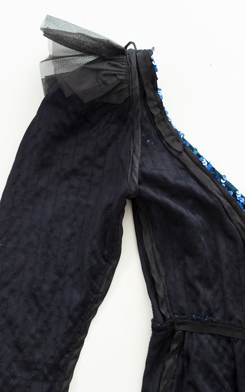 1980s Metallic Blue Sequin Party Dress | small/medium